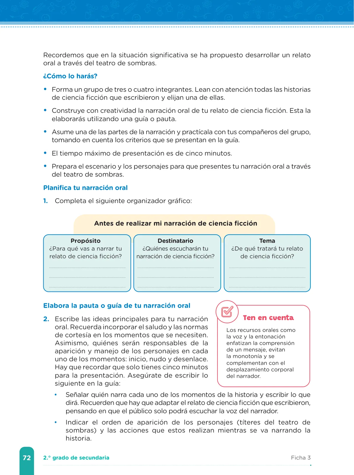 Página 74 de Fichas de aprendizaje de Comunicación 2 · 2024