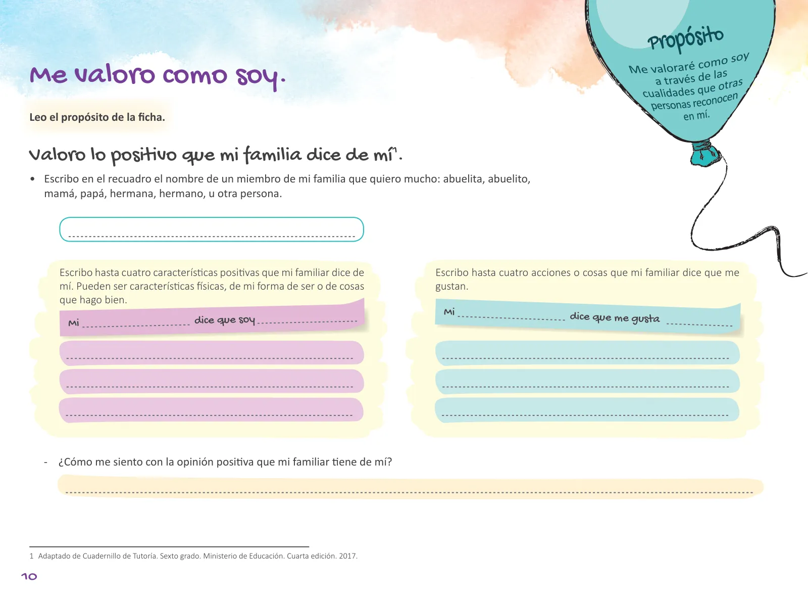 Miniatura página 12 de Cuadernillo de Tutoría Sexto Grado Educación Primaria 2019 · 2019