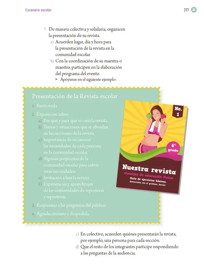 Página 280 de Proyectos Escolares. Libro de Educación Primaria Grado 6° Ciclo Escolar 2025 - 2026