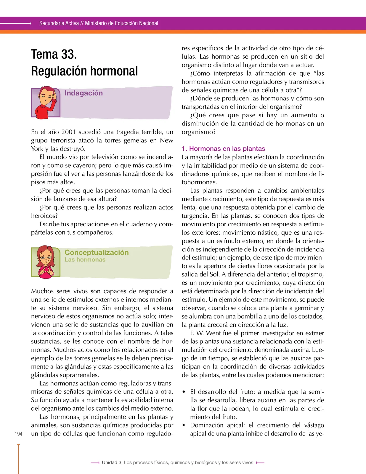 Página 194 de Ciencias Naturales 8° · Secundaria Activa