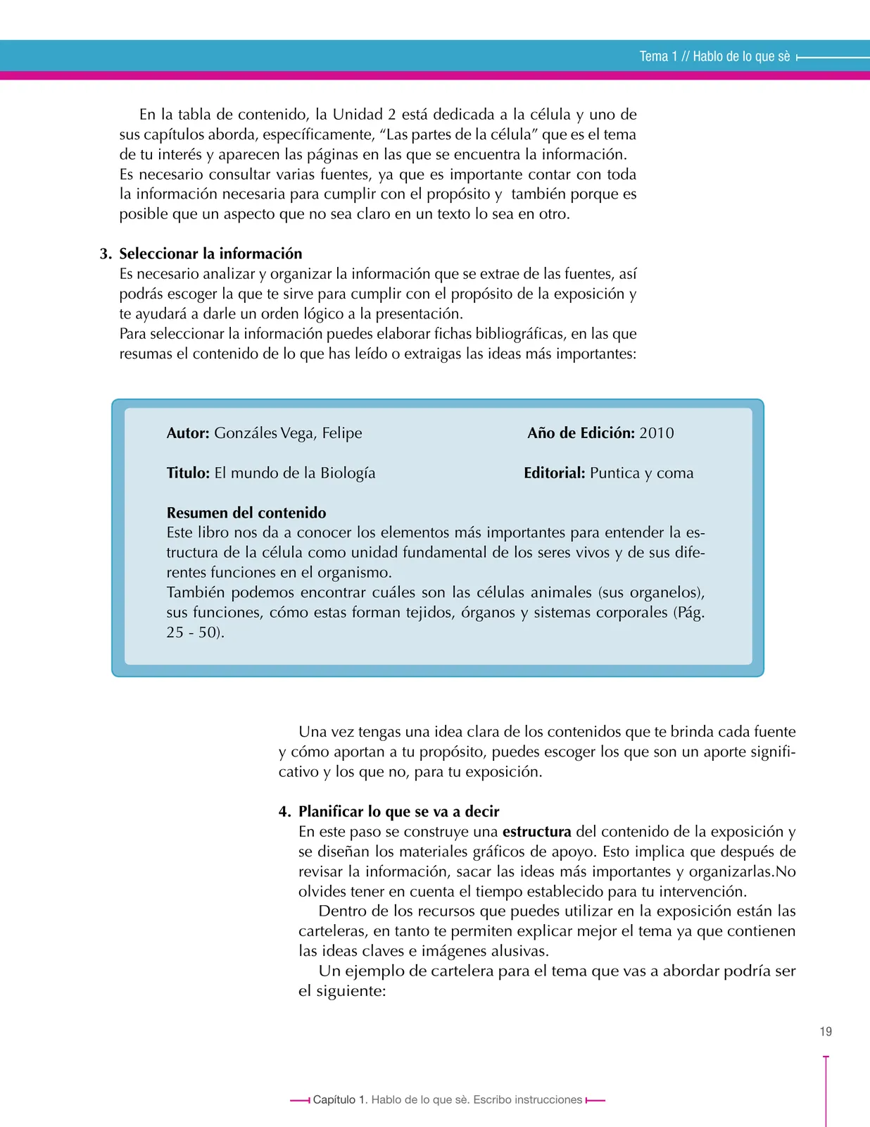 Página 19 de Lenguaje 7° · Secundaria Activa