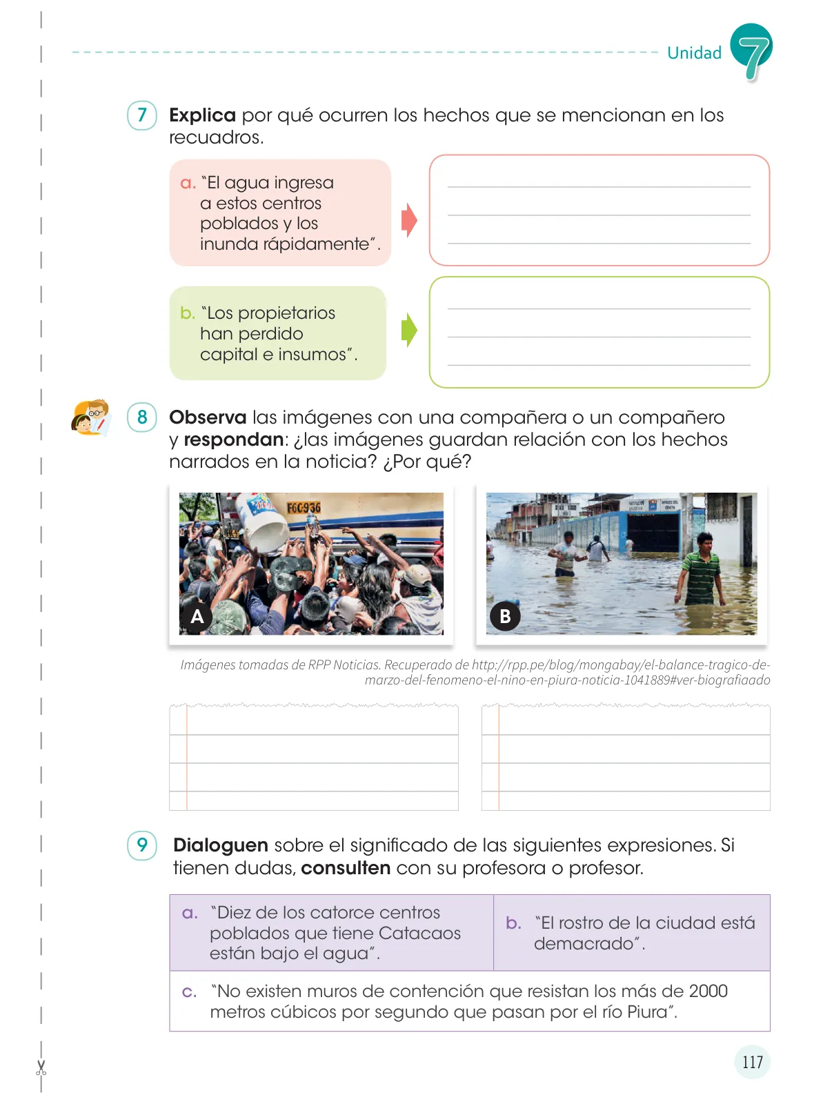 Miniatura página 119 de Comunicación 4 : cuaderno de trabajo para cuarto grado de Educación Primaria 2019 · 2019