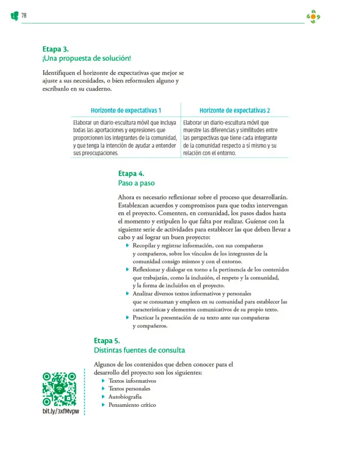 Página 79 de Colección Sk´asolil. Nuestro libro de Proyectos. Tomo II. Libro de Educación Telesecundaria Grado 2° Ciclo Escolar 2025 - 2026