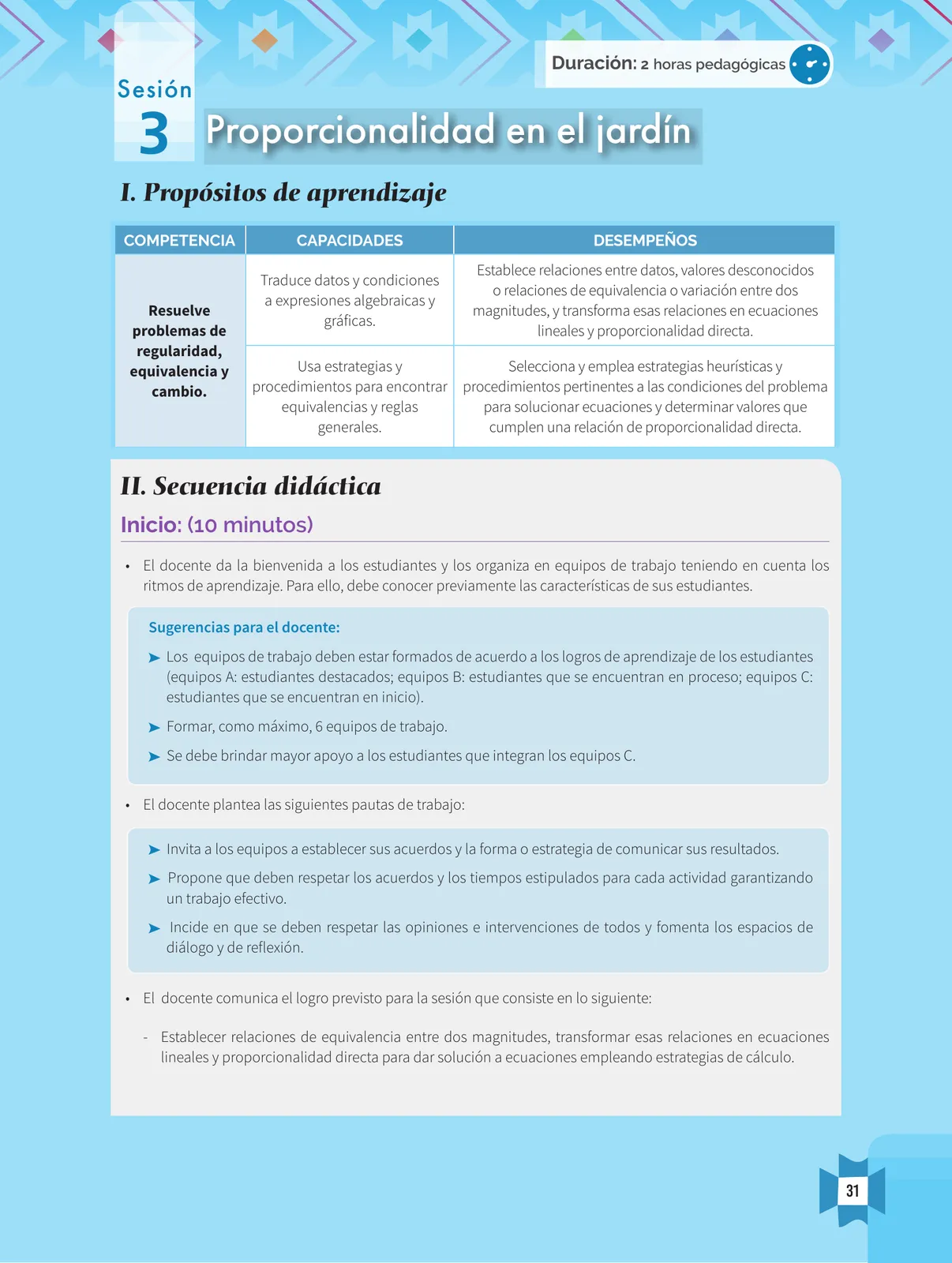 Miniatura página 33 de Resolvamos problemas 1 : manual para el docente 2018 · 2018