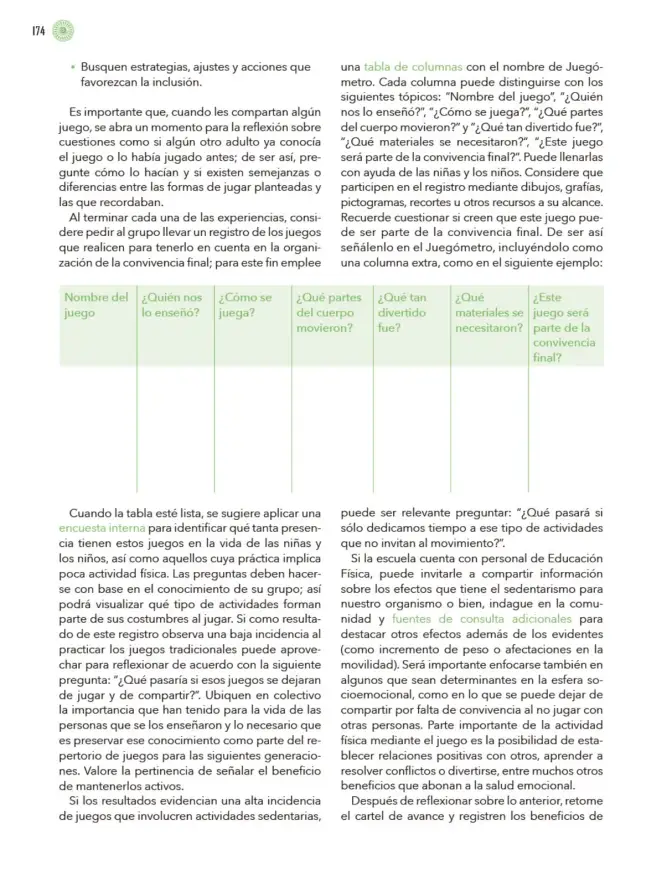 Página 175 de Modalidades de trabajo para la acción transformadora y el codiseño Libro de Educación Preescolar Grado 1°, 2°, 3° Ciclo Escolar 2025 - 2026