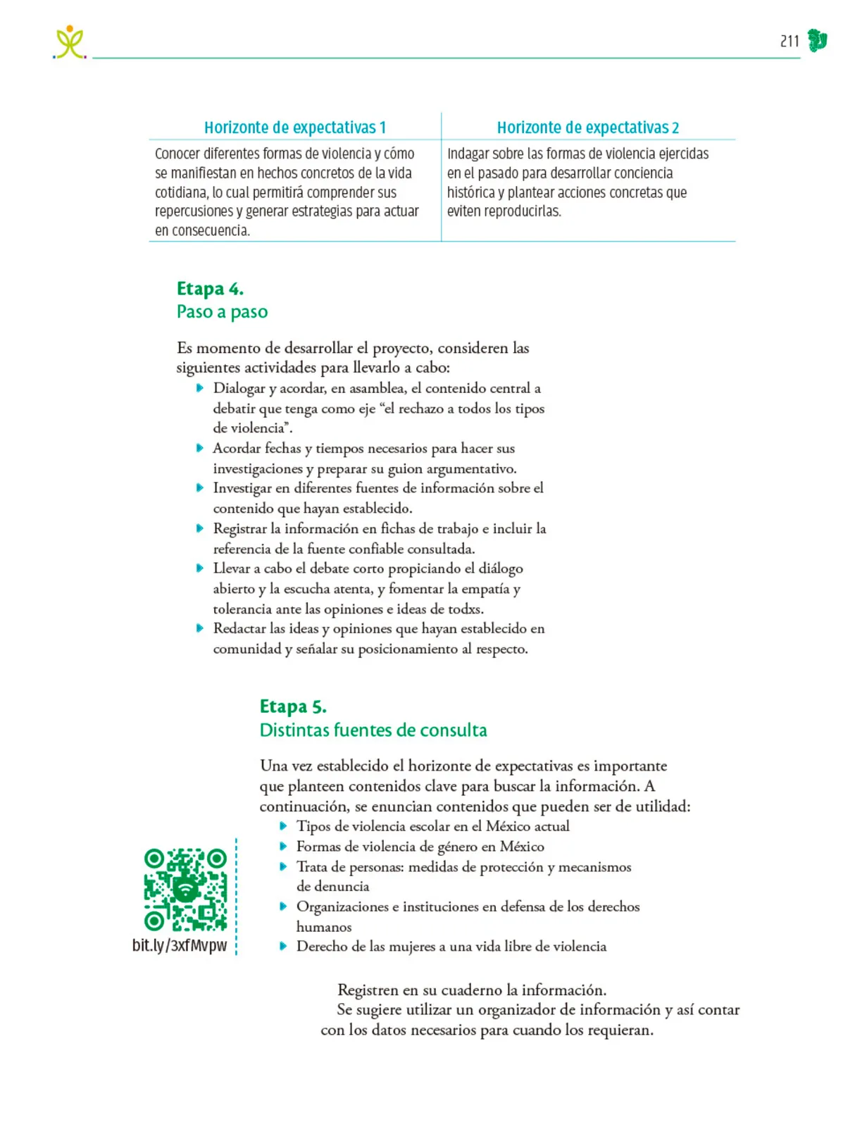 Miniatura página 212 de Colección Sk´asolil. Nuestro libro de Proyectos. Tomo I.    Libro de Educación Telesecundaria Grado 2°  Ciclo Escolar 2025 - 2026