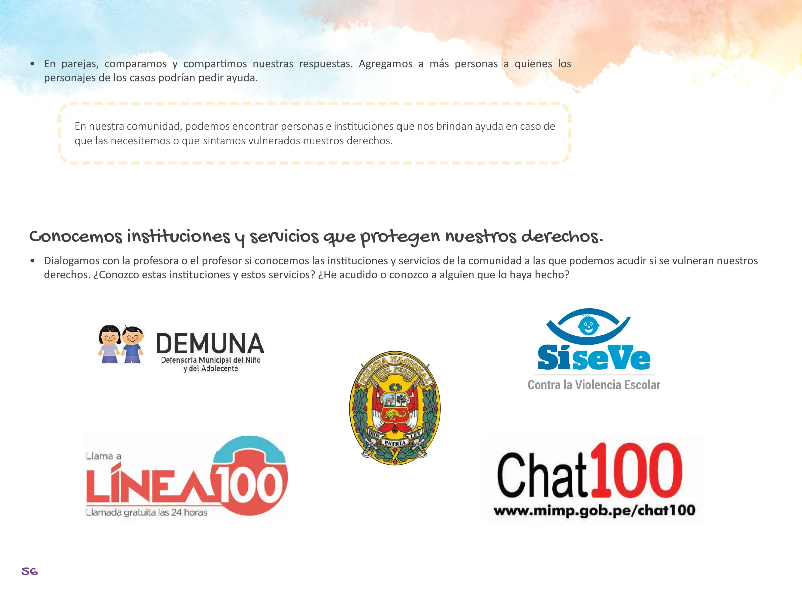Página 58 de Cuadernillo de Tutoría Quinto Grado Educación Primaria 2019 · 2019