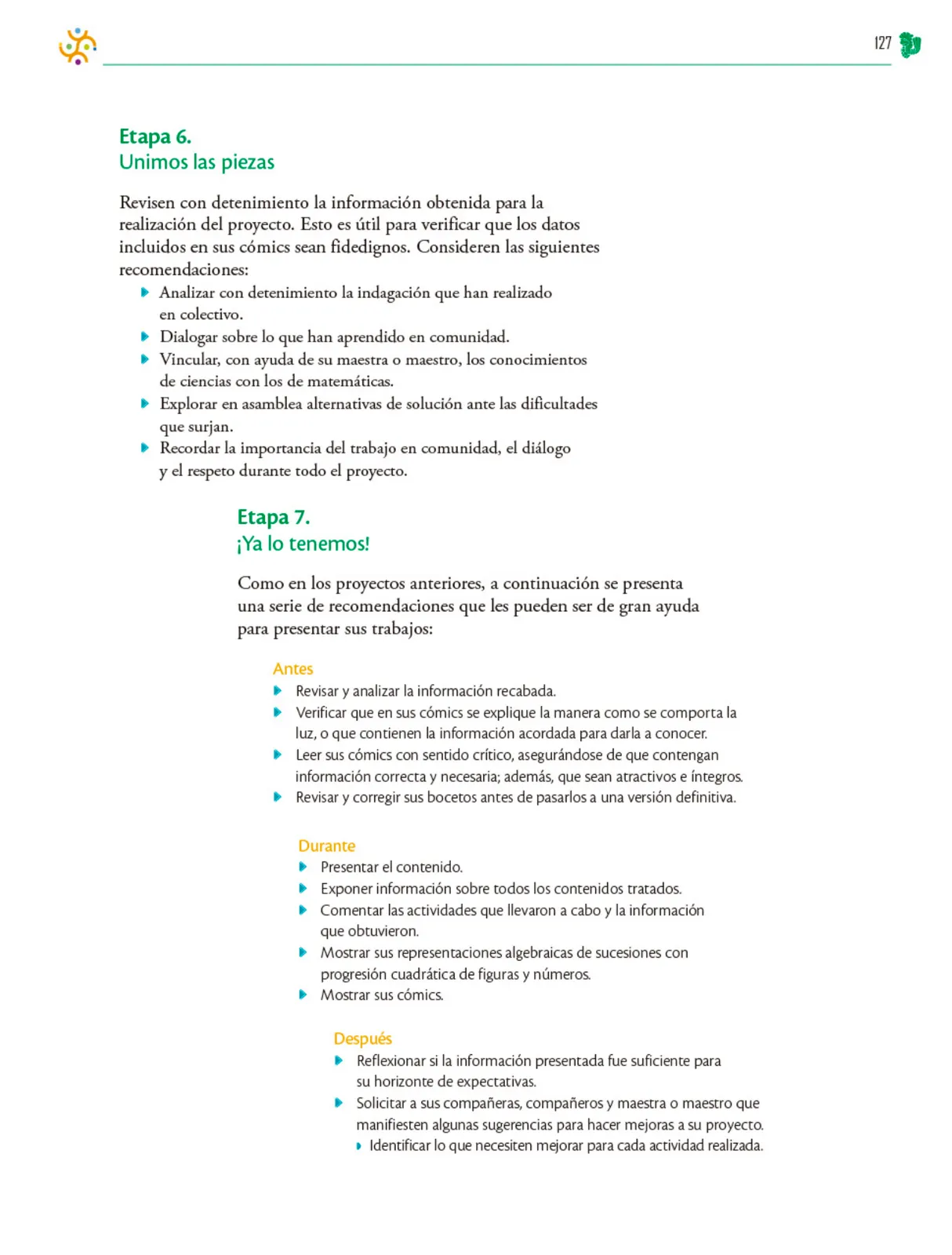 Miniatura página 128 de Colección Sk´asolil. Nuestro libro de Proyectos.  Tomo II.  Libro de Educación Telesecundaria Grado 2°  Ciclo Escolar 2025 - 2026