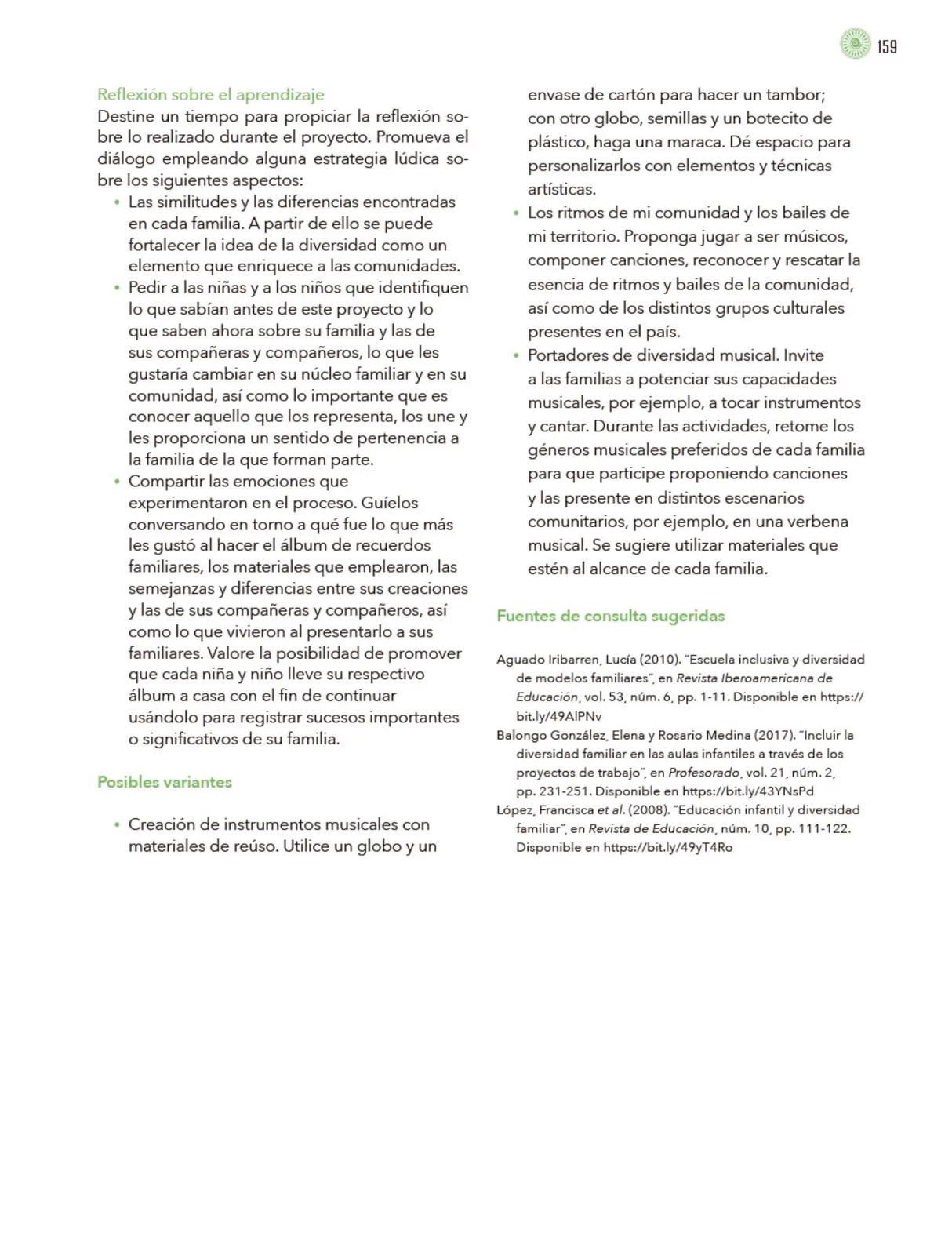 Miniatura página 160 de Modalidades de trabajo para la acción transformadora y el codiseño  Libro de Educación Preescolar Grado 1°, 2°, 3°  Ciclo Escolar 2025 - 2026