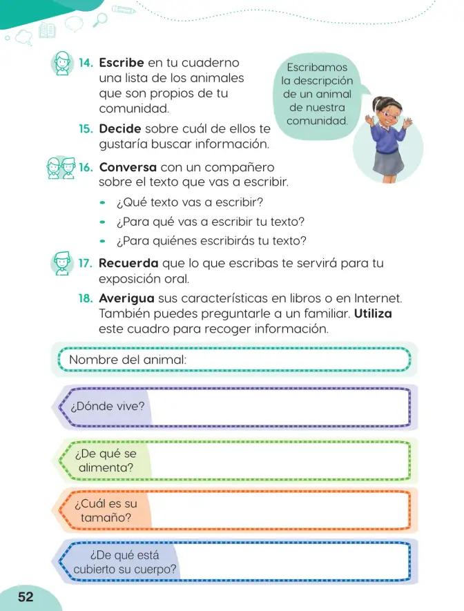 Página 54 de Cuadernillo de Comunicación 2, segundo grado de Primaria · 2023