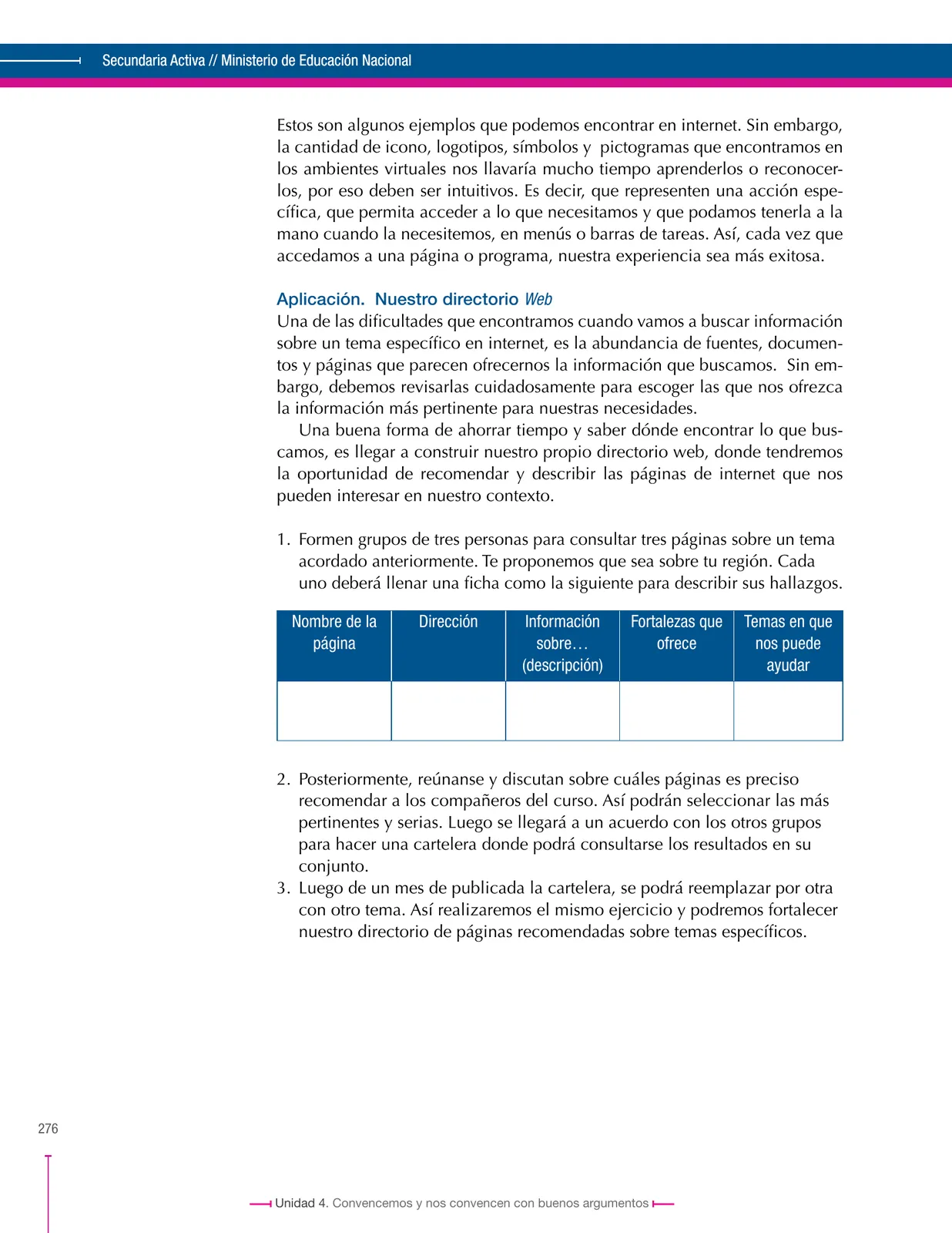 Página 276 de Lenguaje 9° · Secundaria Activa