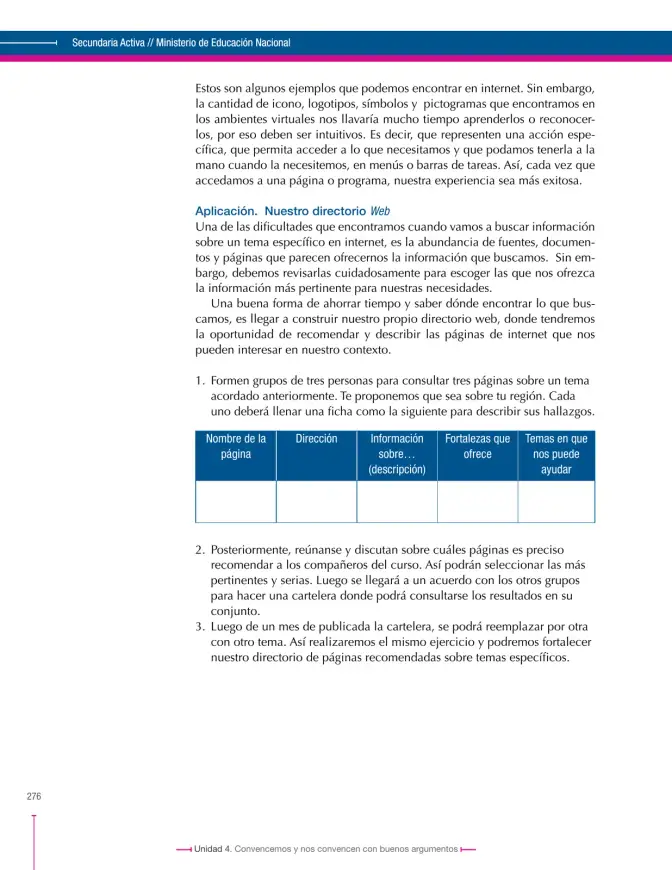 Página 276 de Lenguaje 9° · Secundaria Activa