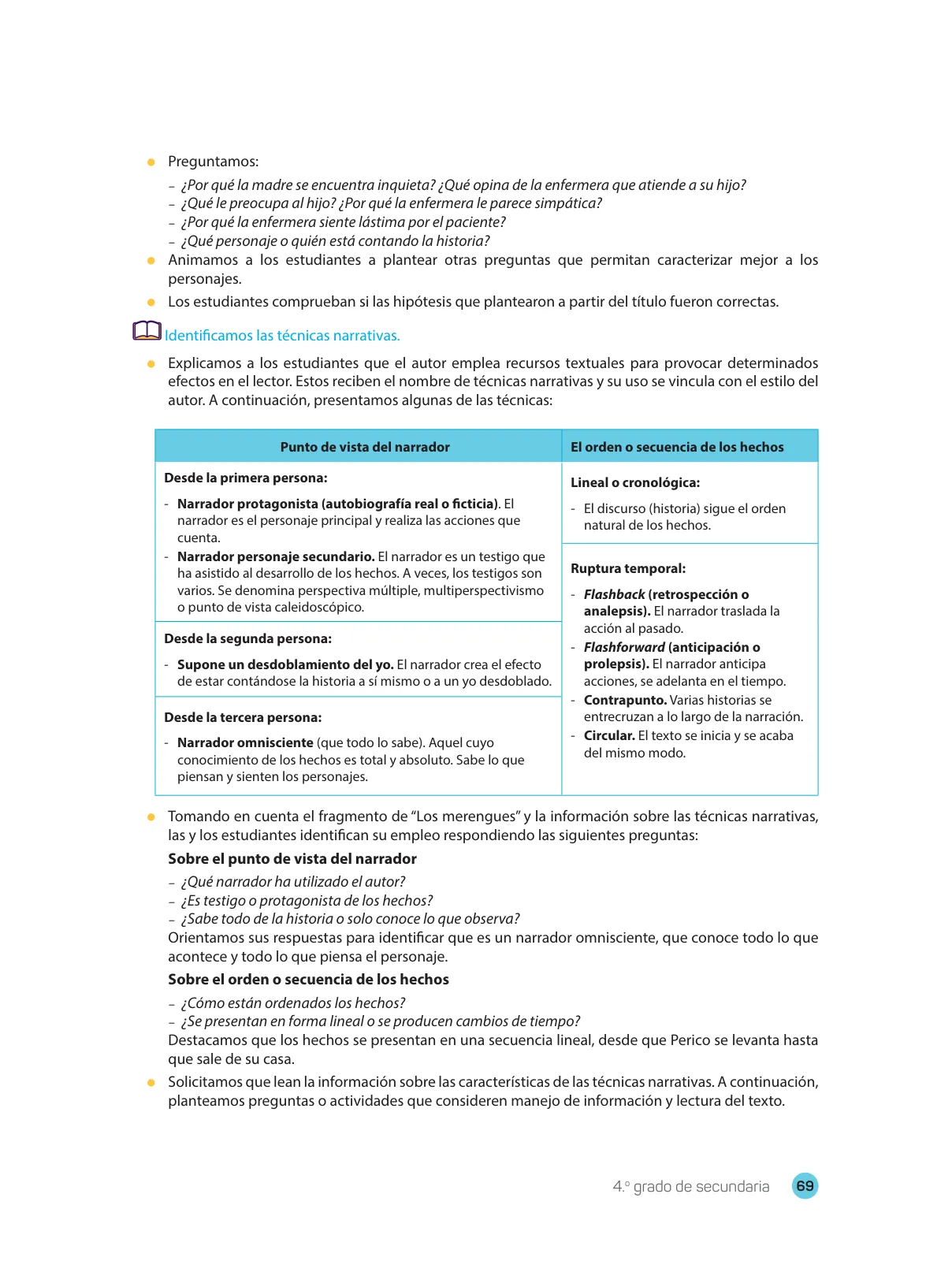 Miniatura página 71 de Comprensión lectora : manual para el docente de cuarto grado de Secundaria 2018 · 2018