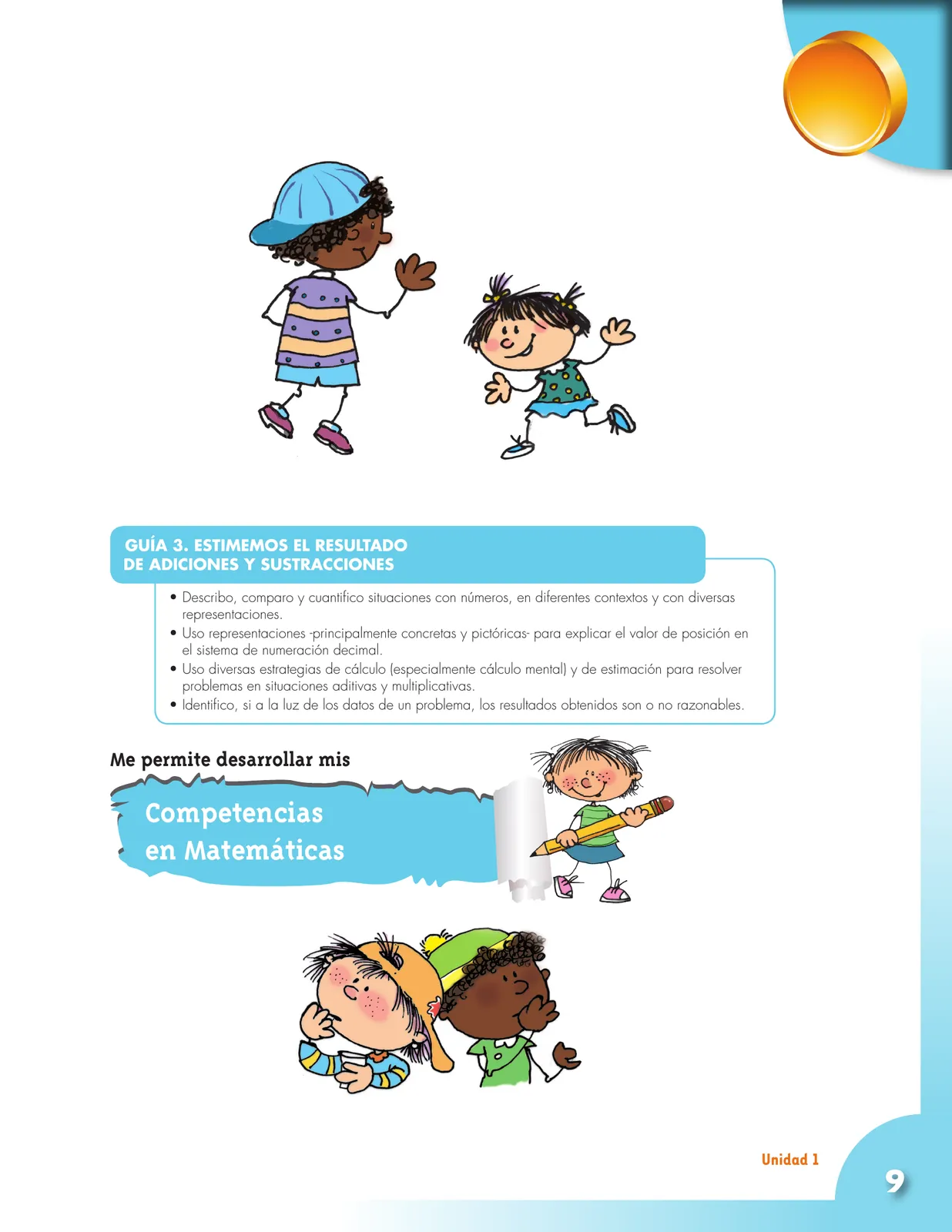 Página 9 de Matematica 3° · Cartilla 01