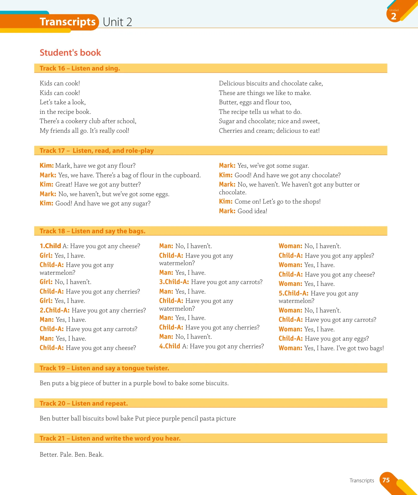 Página 77 de Inglés – Quinto Básico | Texto del Estudiante MINEDUC – Descargar PDF · 2024