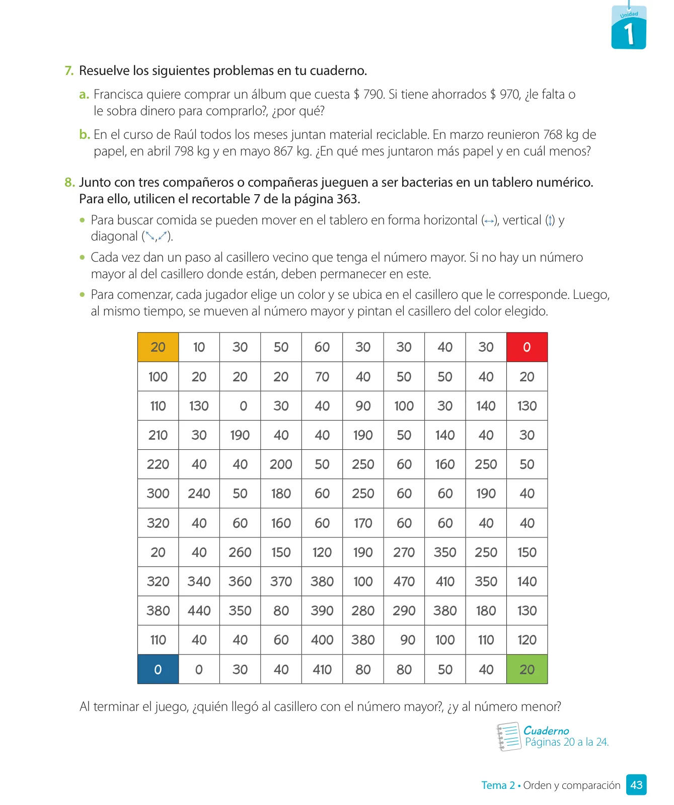 Miniatura página 45 de Matemática – Tercero Básico | Texto del Estudiante MINEDUC – Descargar PDF · 2024