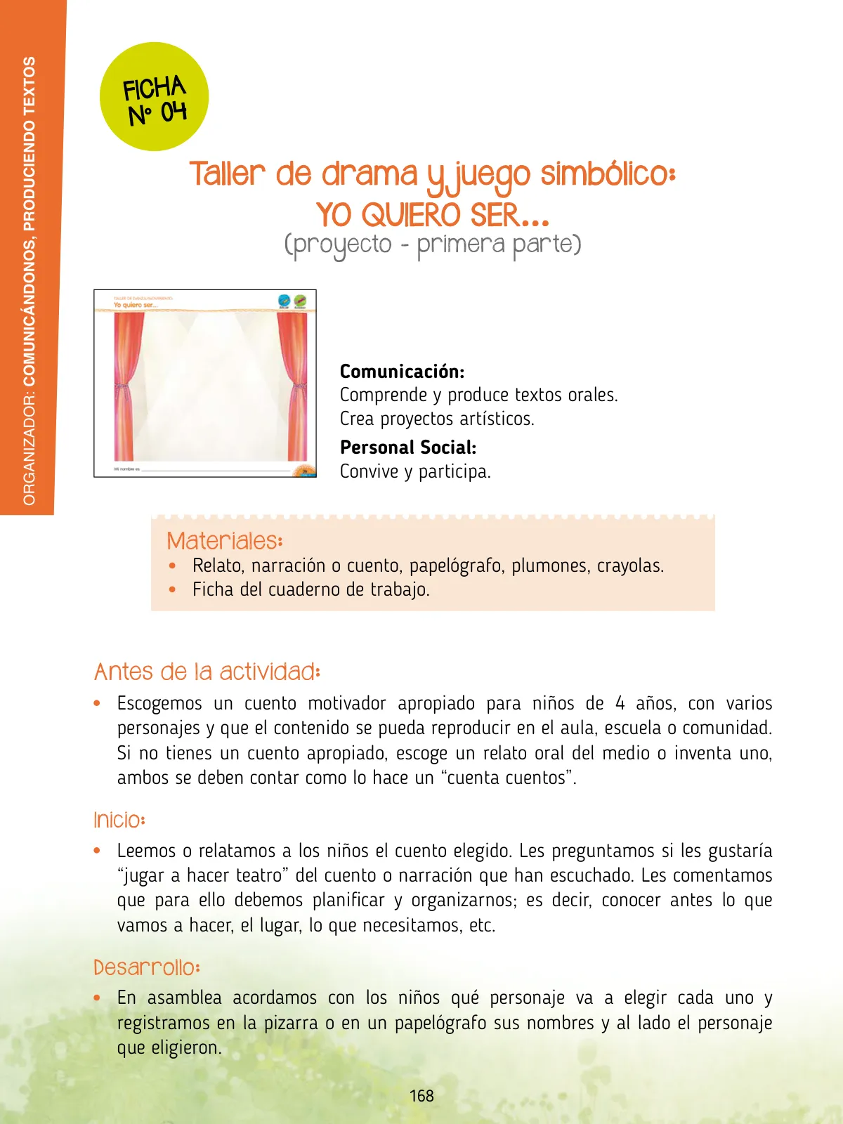 Miniatura página 170 de Agenda pedagógica 2017-2018 para docentes de II Ciclo de Instituciones de nivel de Educación Inicial · 2017