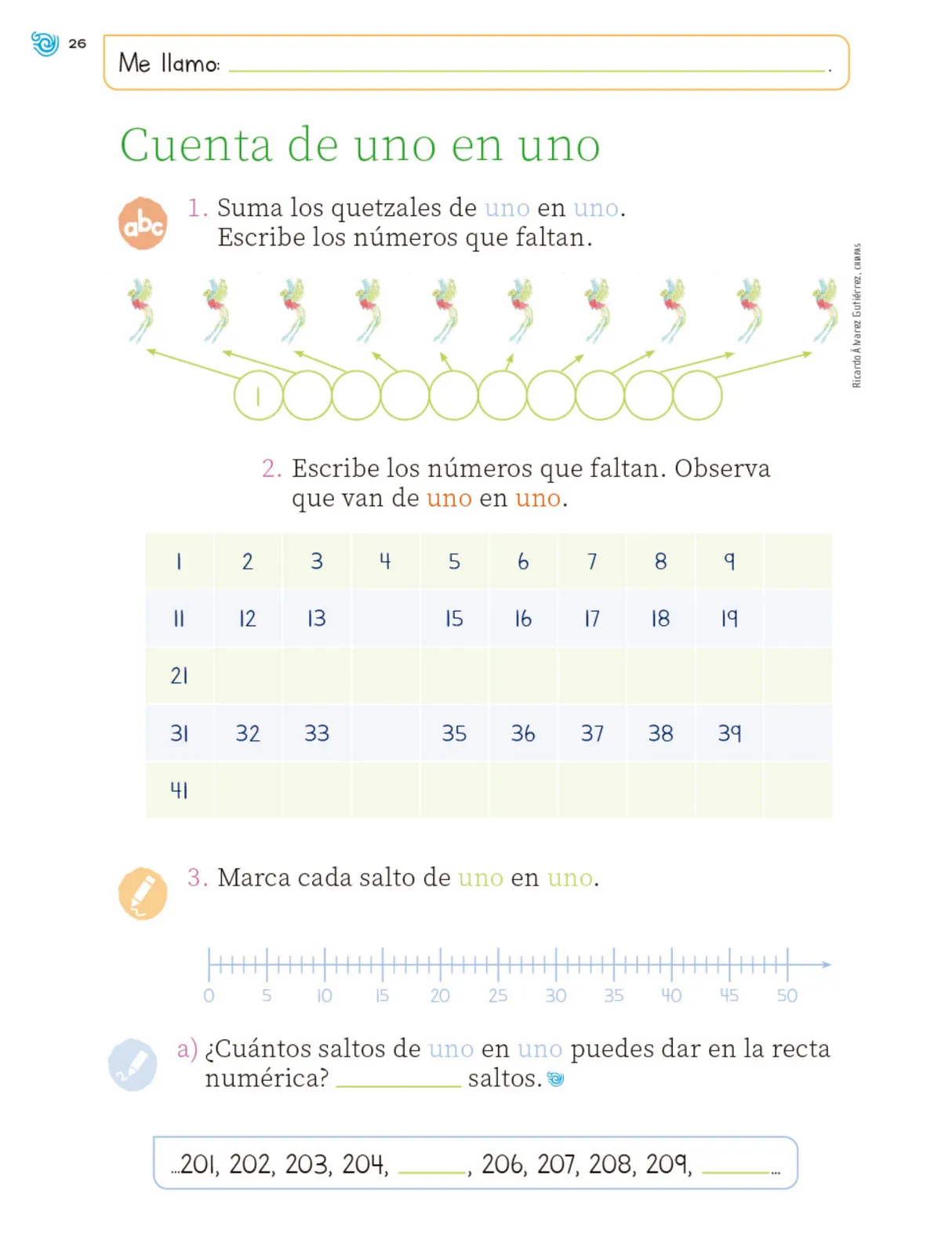 Página 27 de Múltiples lenguajes. Trazos y números. Libro de Educación Primaria Grado 2° Ciclo Escolar 2025 - 2026