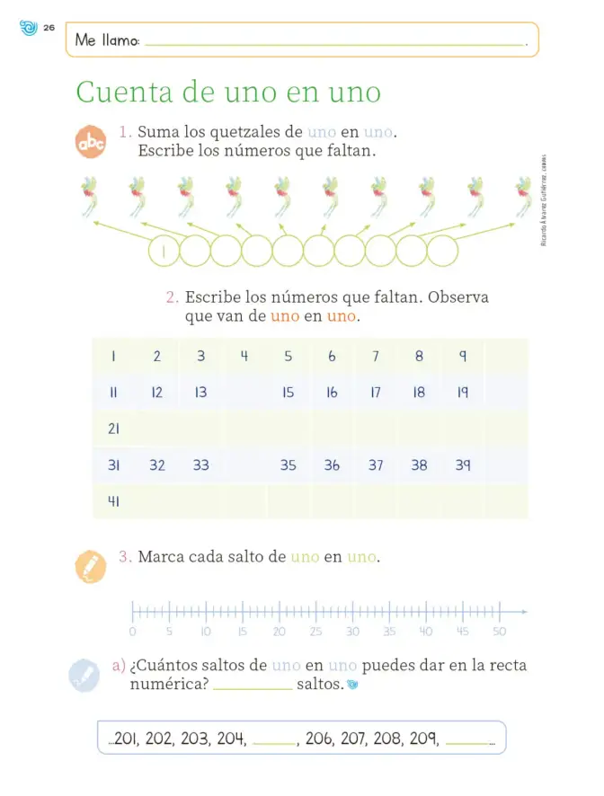 Página 27 de Múltiples lenguajes. Trazos y números. Libro de Educación Primaria Grado 2° Ciclo Escolar 2025 - 2026