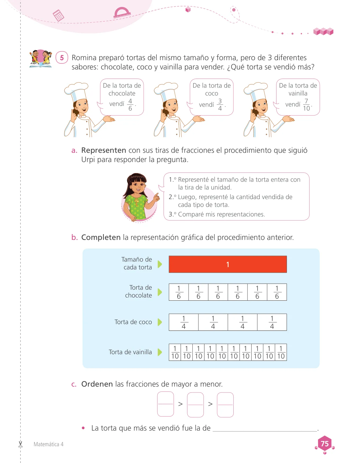 Página 77 de Matemática 4 : cuaderno de trabajo para cuarto grado de Educación Primaria 2019 · 2019