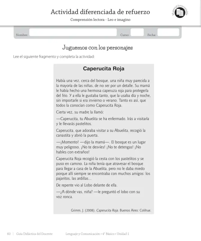 Página 62 de Lenguaje y Comunicación – Cuarto Básico | Texto del Estudiante MINEDUC – Descargar PDF · 2024