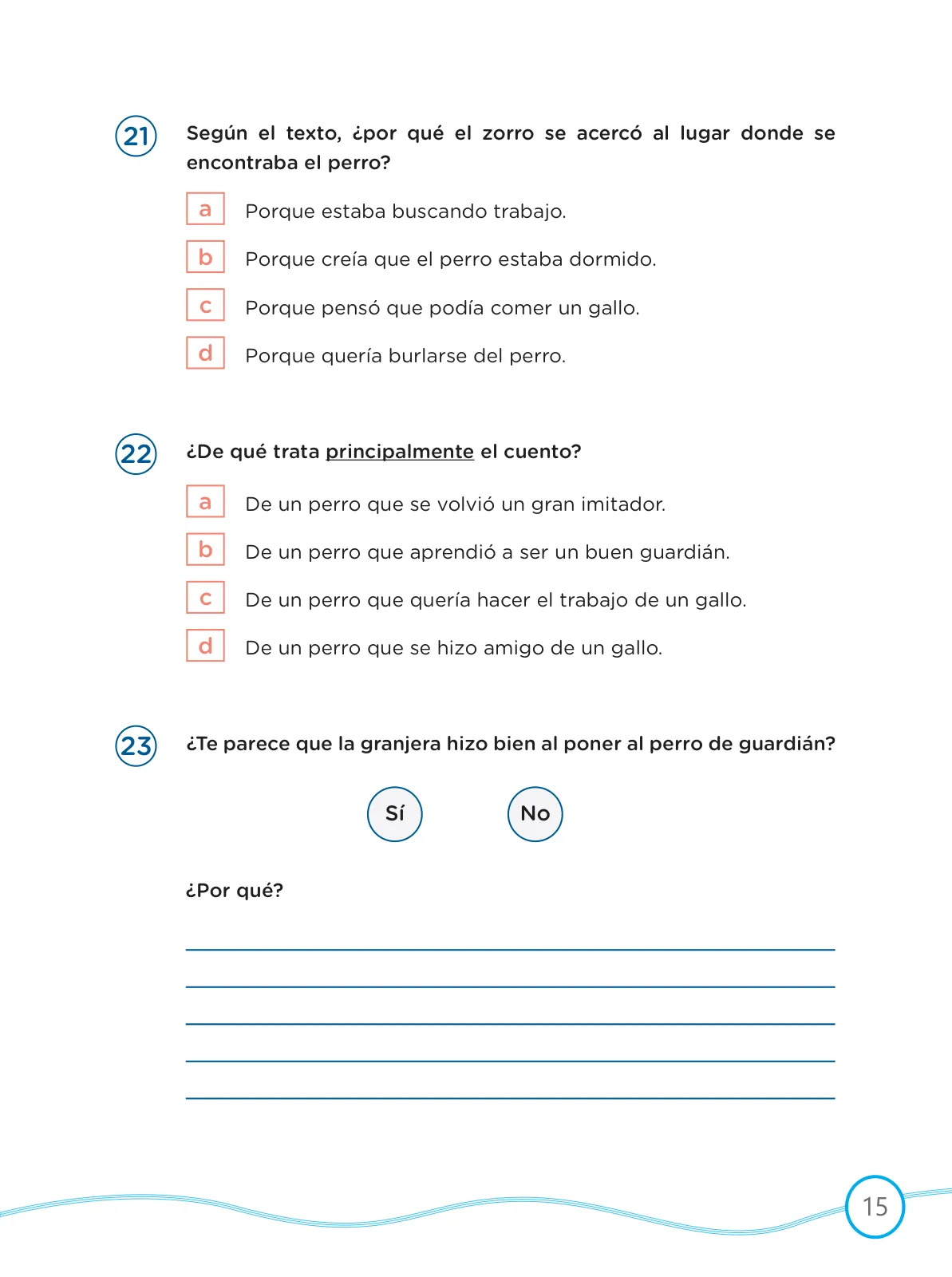 Página 15 de Kit de evaluación Salida Demostrando lo que aprendimos : Comunicación, tercer trimestre, ﻿Cuarto grado - Primaria · 2019