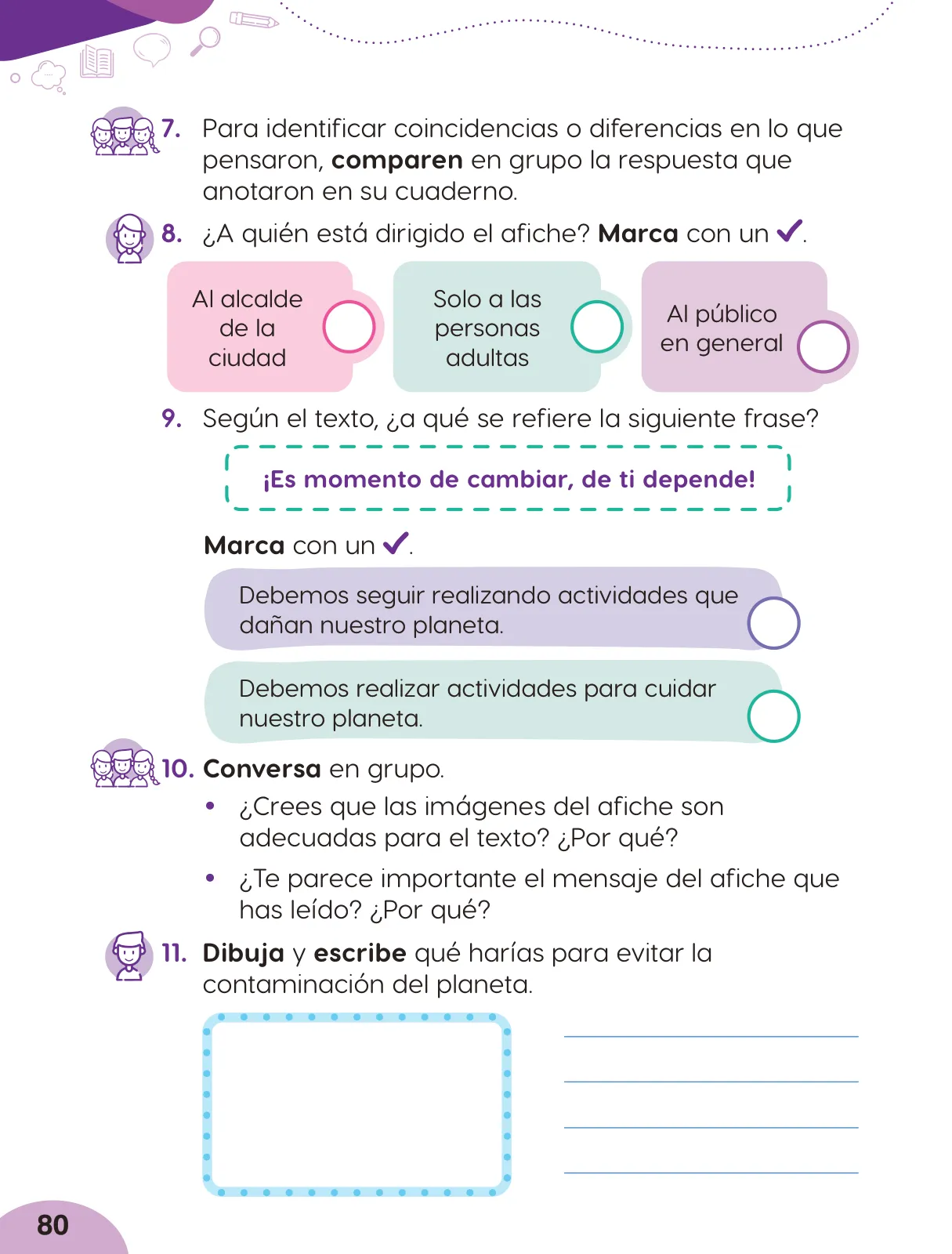 Miniatura página 82 de Cuadernillo de Comunicación 2. Segundo grado de Primaria · 2024