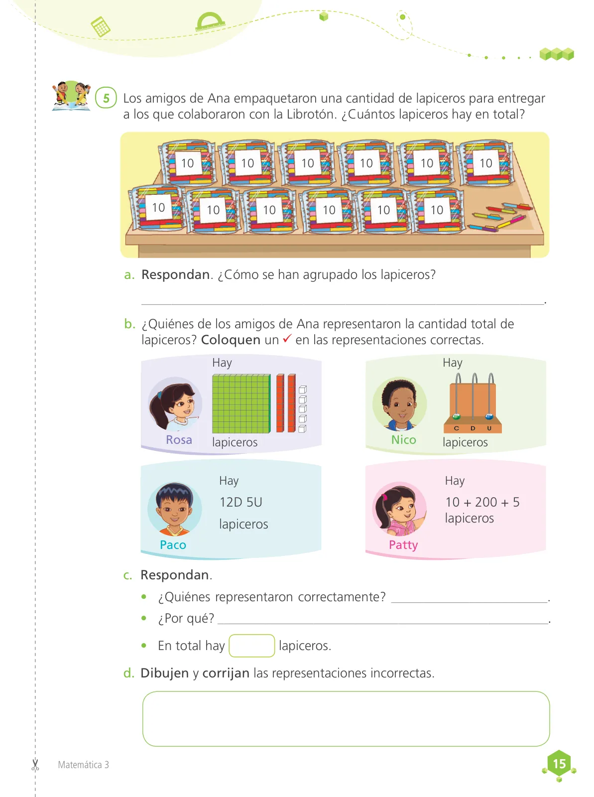 Miniatura página 17 de Matemática 3 : cuaderno de trabajo para tercer grado de Educación Primaria 2019 · 2019