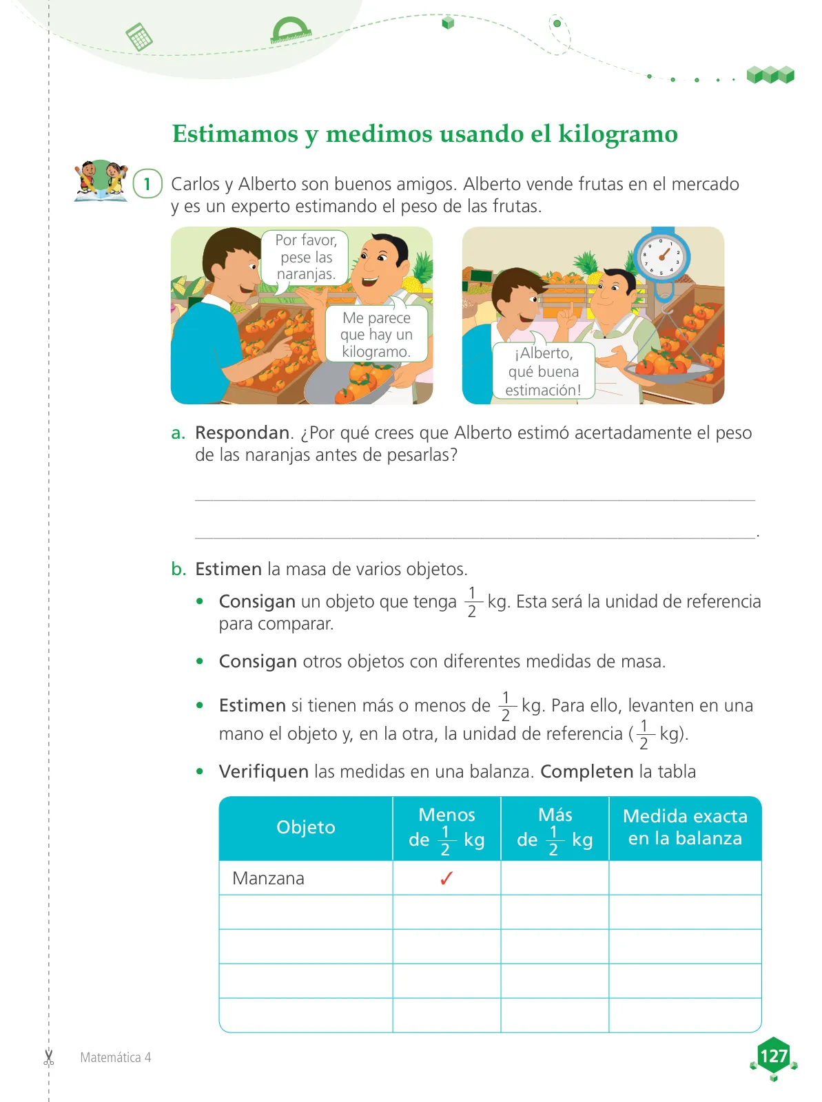 Miniatura página 129 de Matemática 4 : cuaderno de trabajo para cuarto grado de Educación Primaria 2019 · 2019