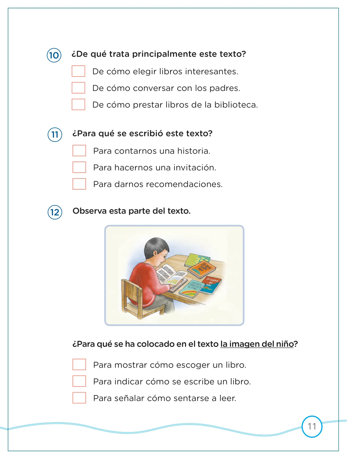 Miniatura página 11 de Kit de evaluación Salida 2 Demostrando lo que aprendimos : Comunicación, tercer trimestre, ﻿Segundo grado - Primaria · 2019