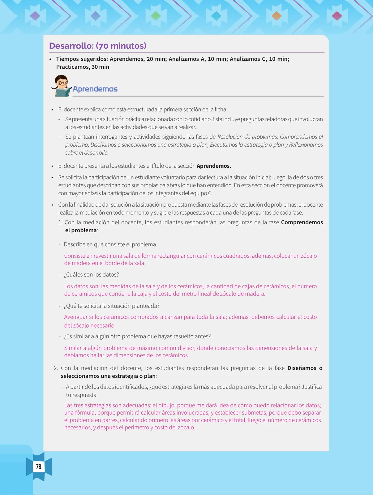 Miniatura página 80 de Resolvamos problemas 1 : manual para el docente 2018 · 2018