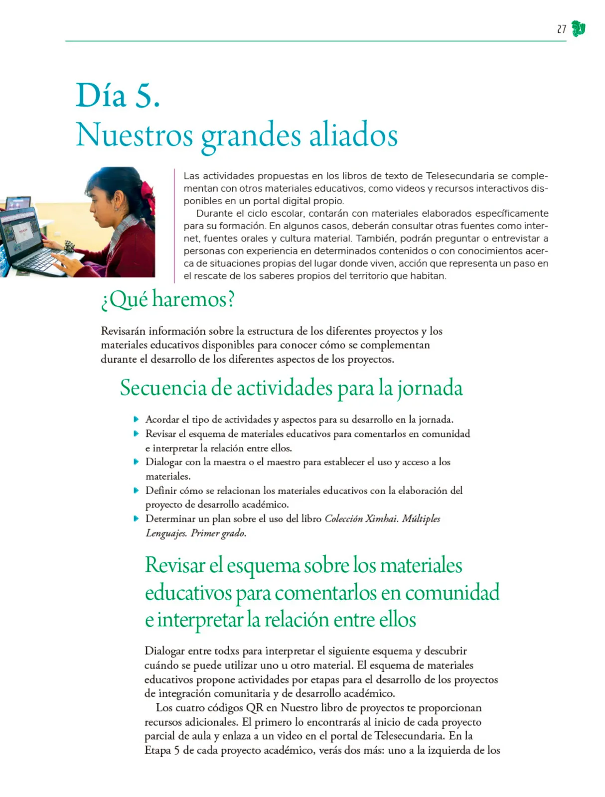 Página 28 de Colección Ximhai. Nuestro libro de Proyectos. Tomo I.   Libro de Educación Telesecundaria Grado 1°  Ciclo Escolar 2025 - 2026