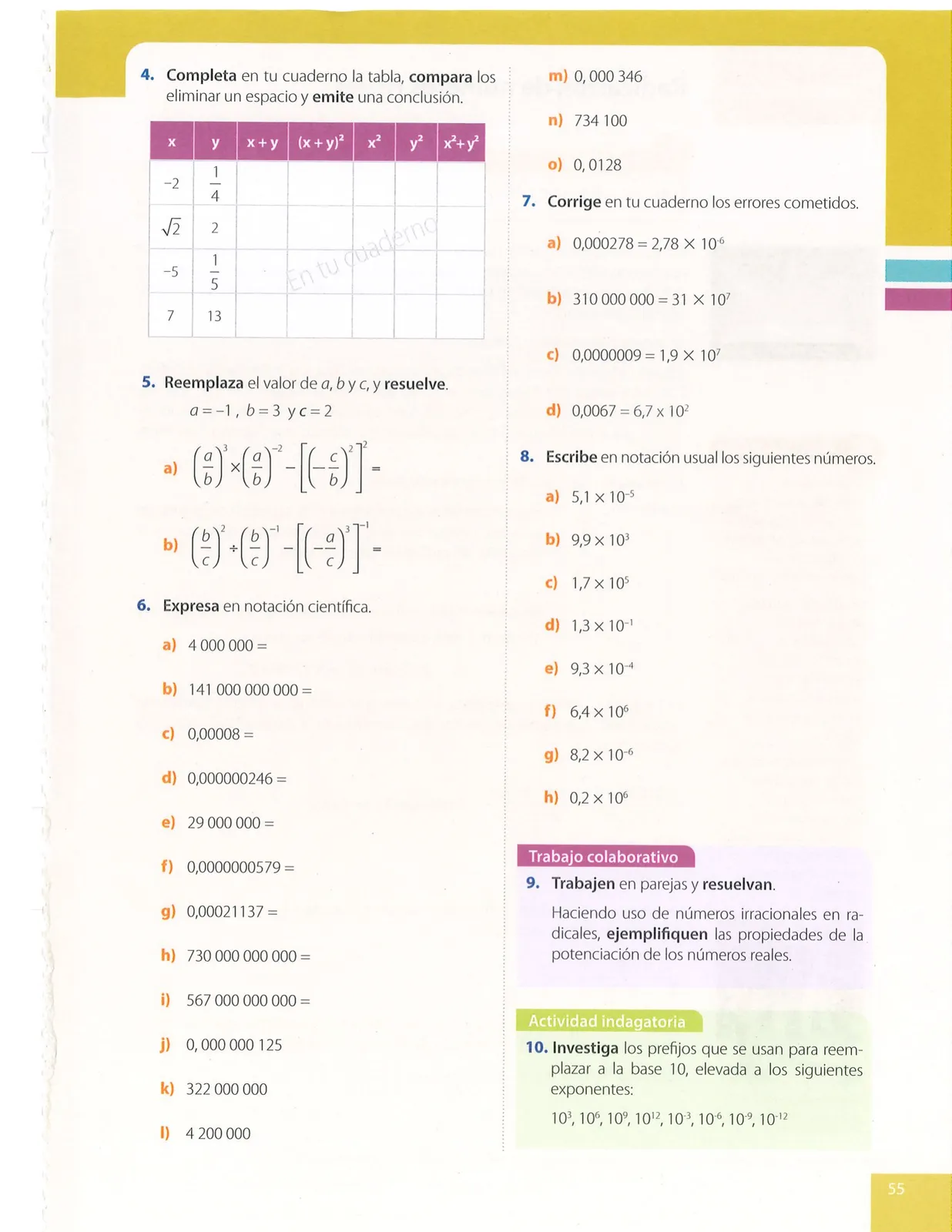 Miniatura página 55 de Matematica · 9 EGB · 2025
