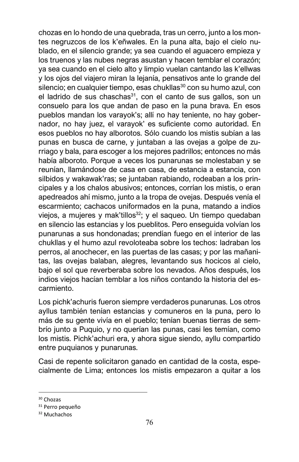 Miniatura página 76 de Arguedas, entre el fuego y el amor : textos seleccionados para estudiantes de Educación Básica · 2021