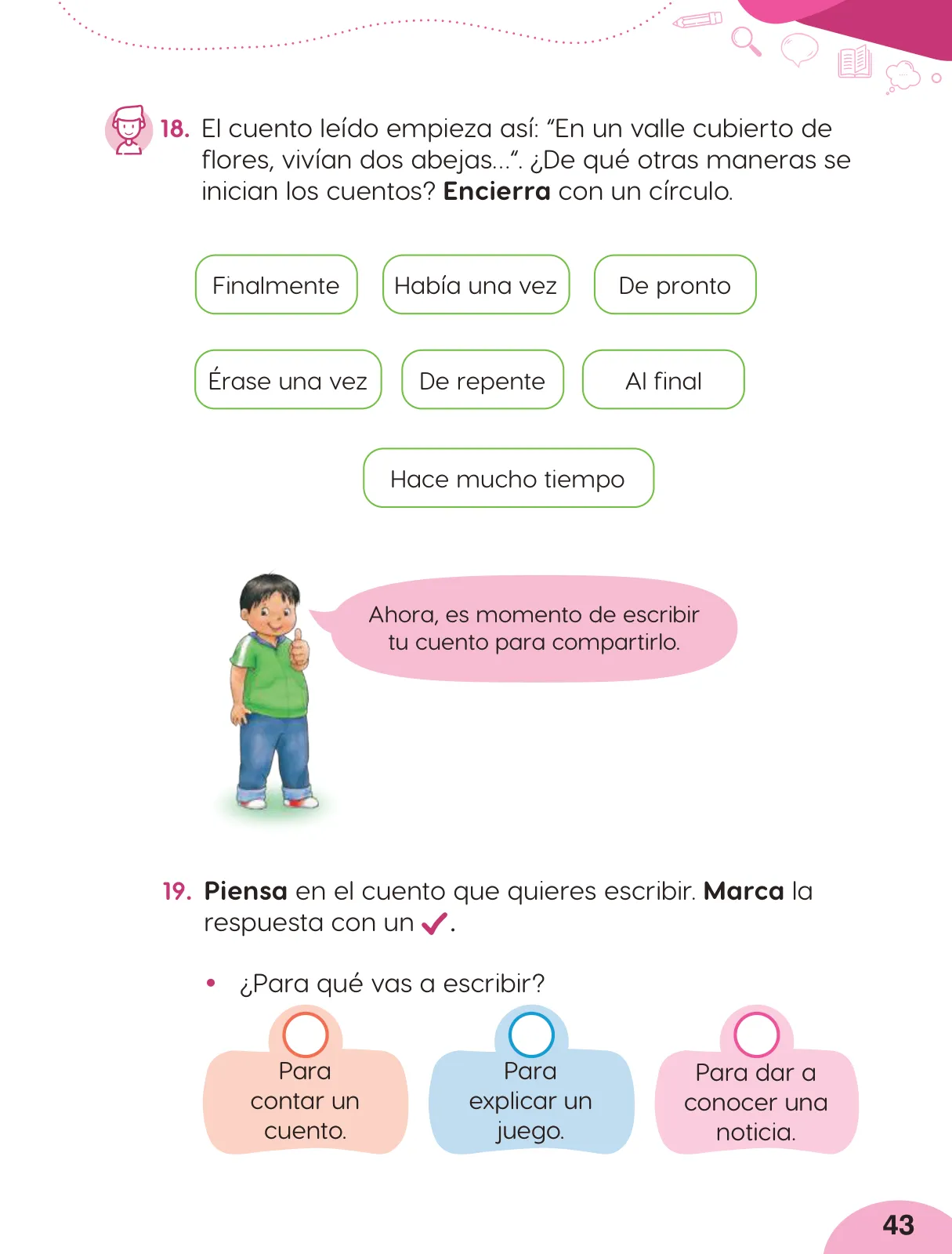 Miniatura página 45 de Cuadernillo de Comunicación 2. Segundo grado de Primaria · 2024