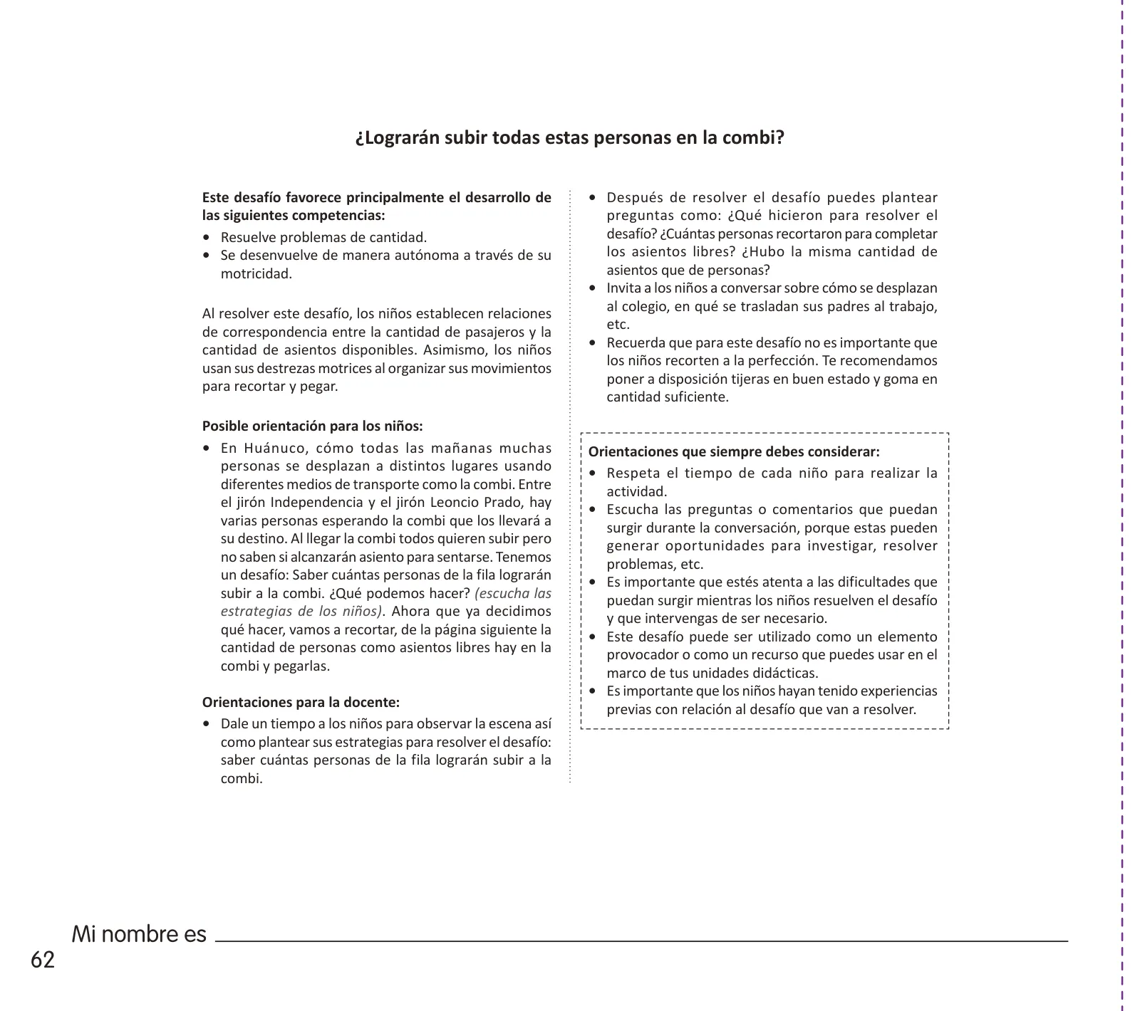 Página 64 de Crea, resuelve y aprende. Material impreso para niñas y niños de 5 años · 2024