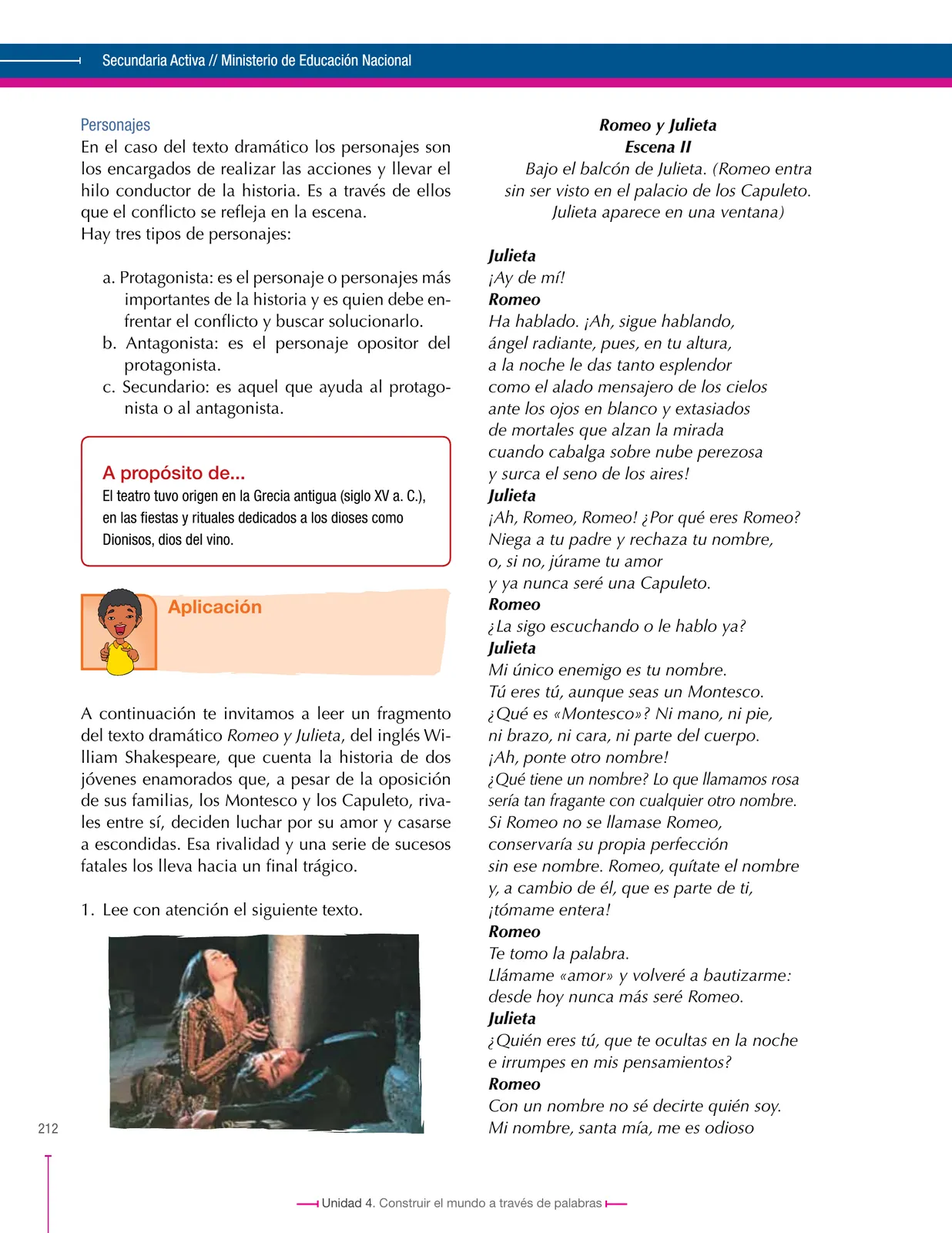 Página 212 de Lenguaje 6° · Secundaria Activa
