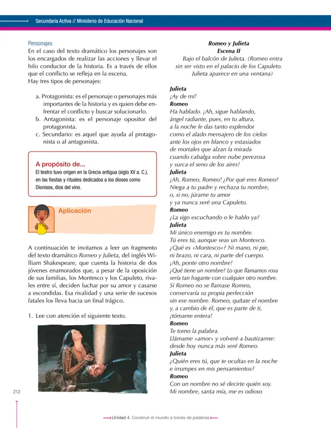 Página 212 de Lenguaje 6° · Secundaria Activa