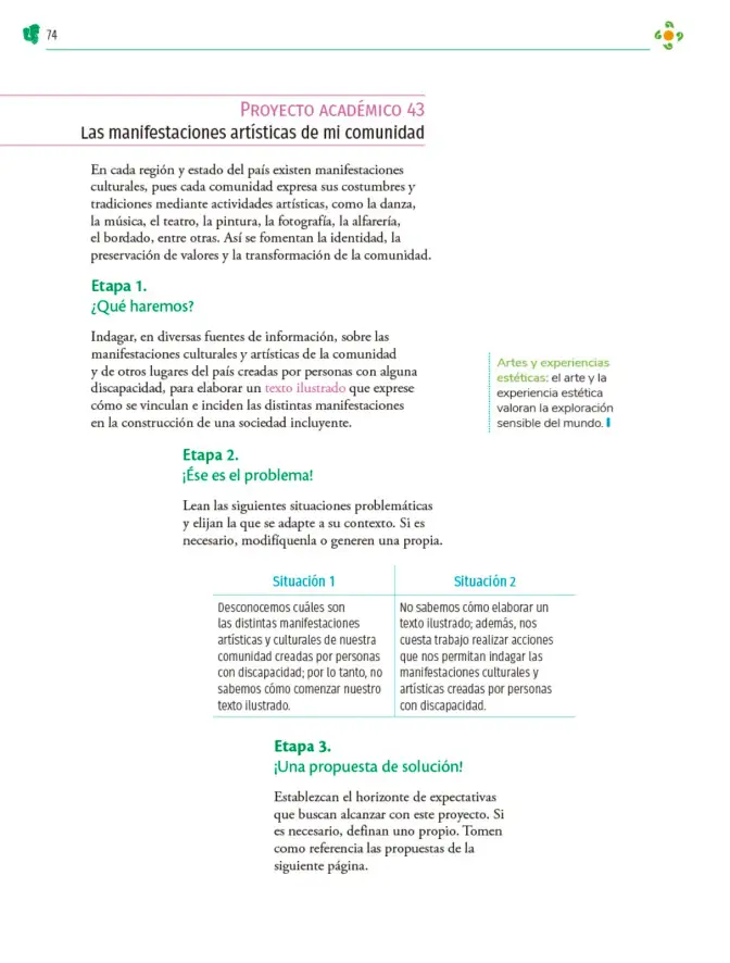 Página 75 de Colección Ximhai. Nuestro libro de Proyectos. Tomo III. Libro de Educación Telesecundaria Grado 1° Ciclo Escolar 2025 - 2026