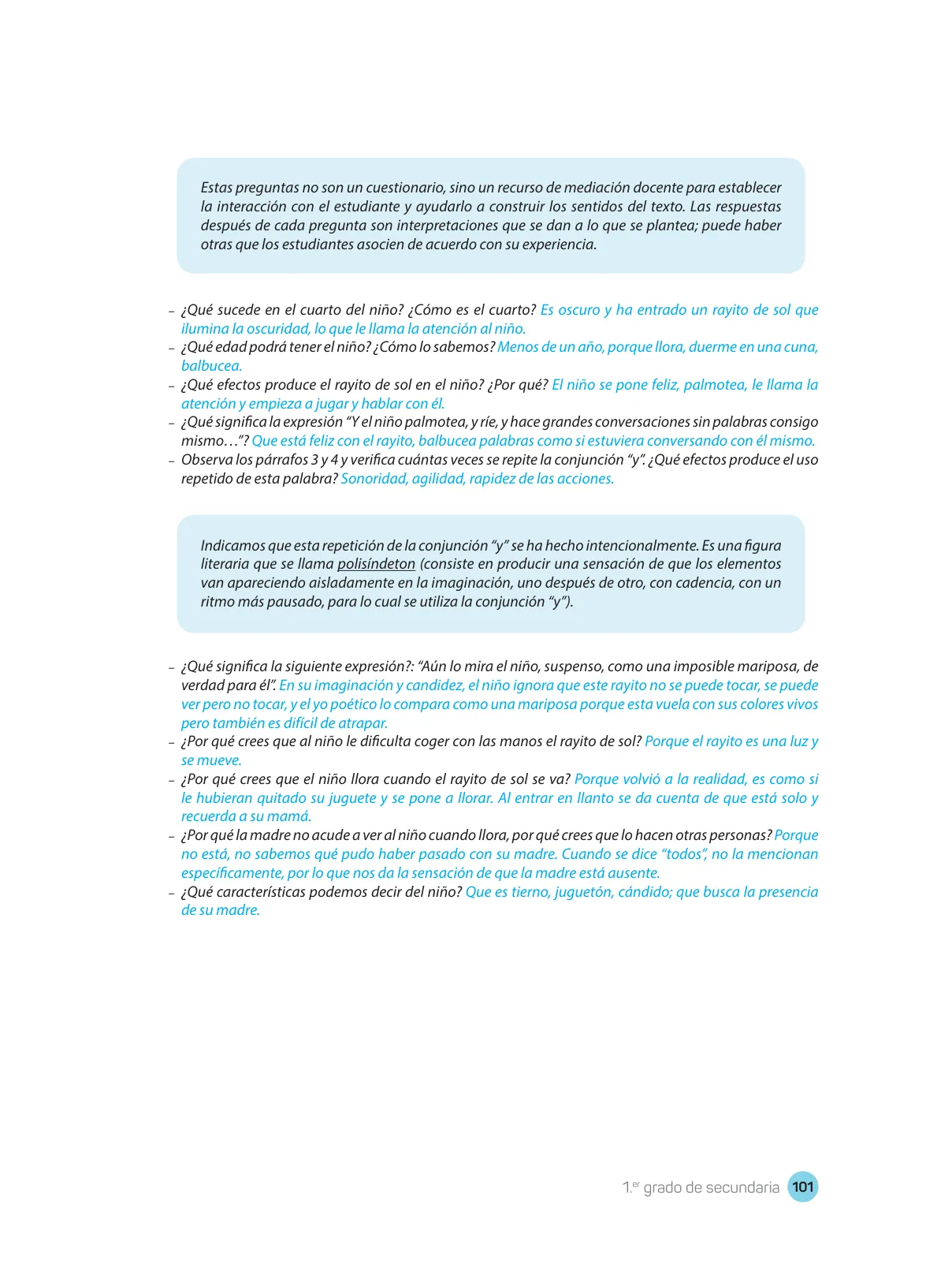 Miniatura página 103 de Comprensión lectora : manual para el docente de primer grado de Secundaria 2018 · 2018