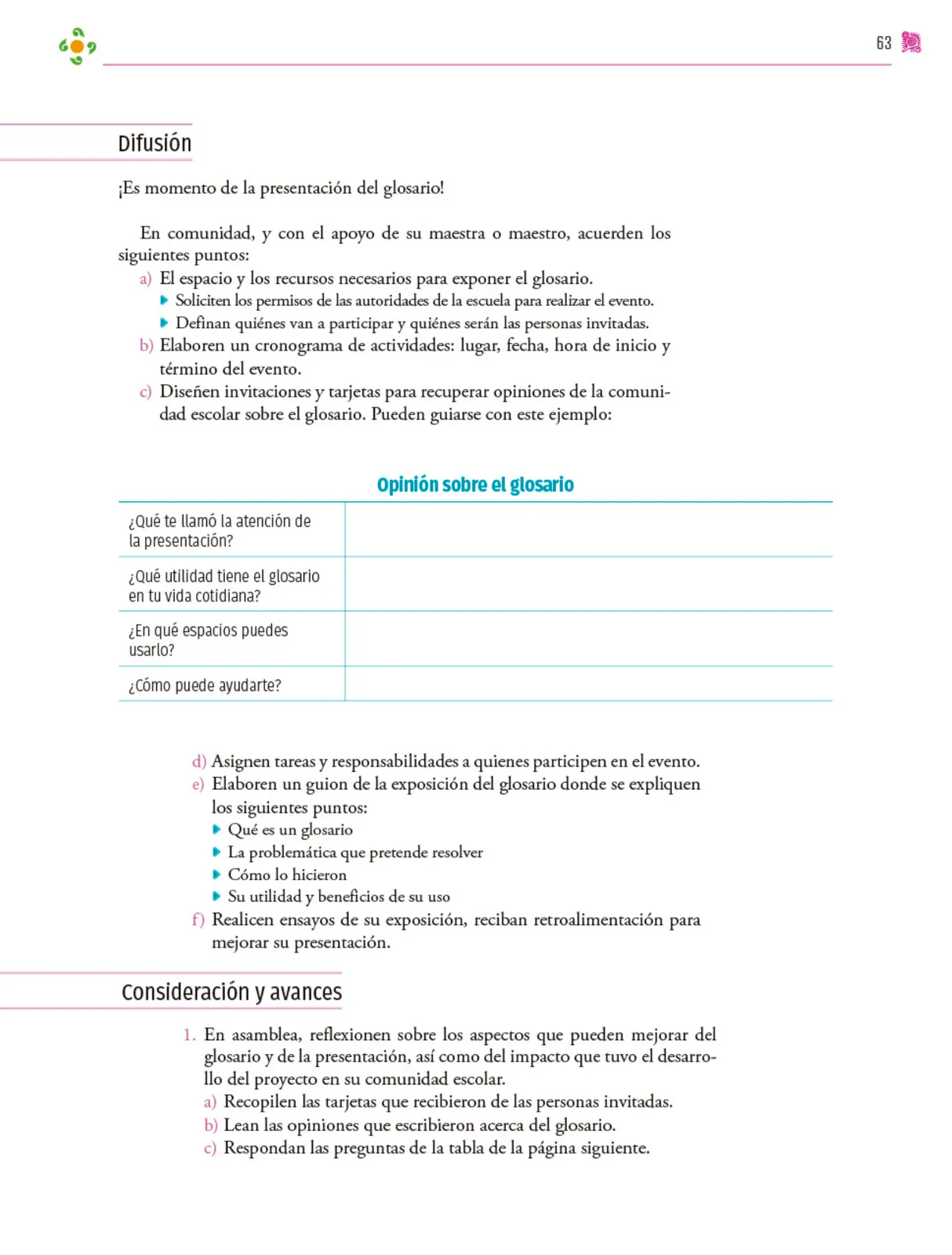 Página 64 de Colección Ximhai. Nuestro libro de proyectos.   Libro de Educación Secundaria Grado 1°  Ciclo Escolar 2025 - 2026