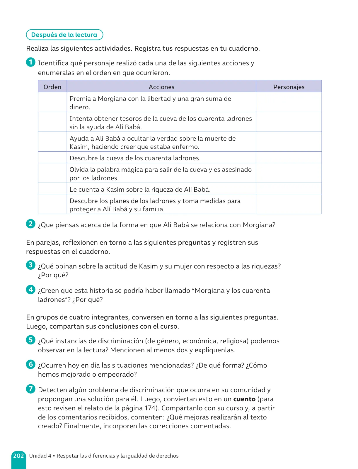 Página 204 de Lenguaje y Comunicación – Sexto Básico | Texto del Estudiante MINEDUC – Descargar PDF · 2024