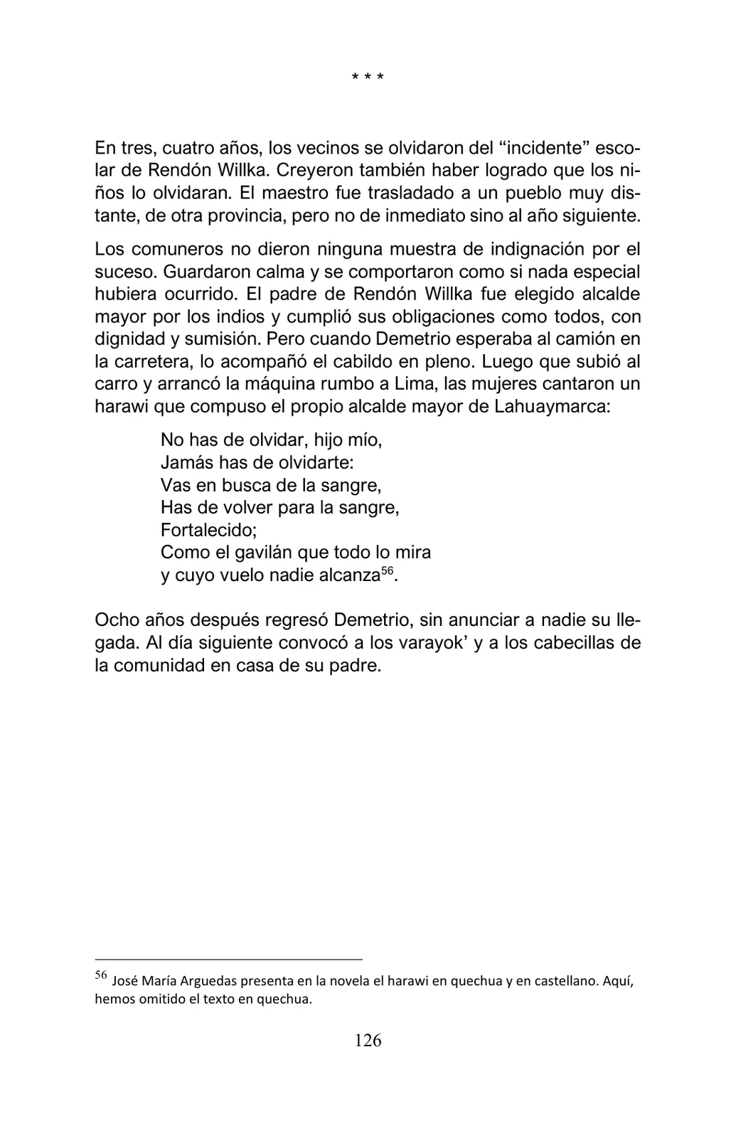 Página 126 de Arguedas, entre el fuego y el amor : textos seleccionados para estudiantes de Educación Básica · 2021