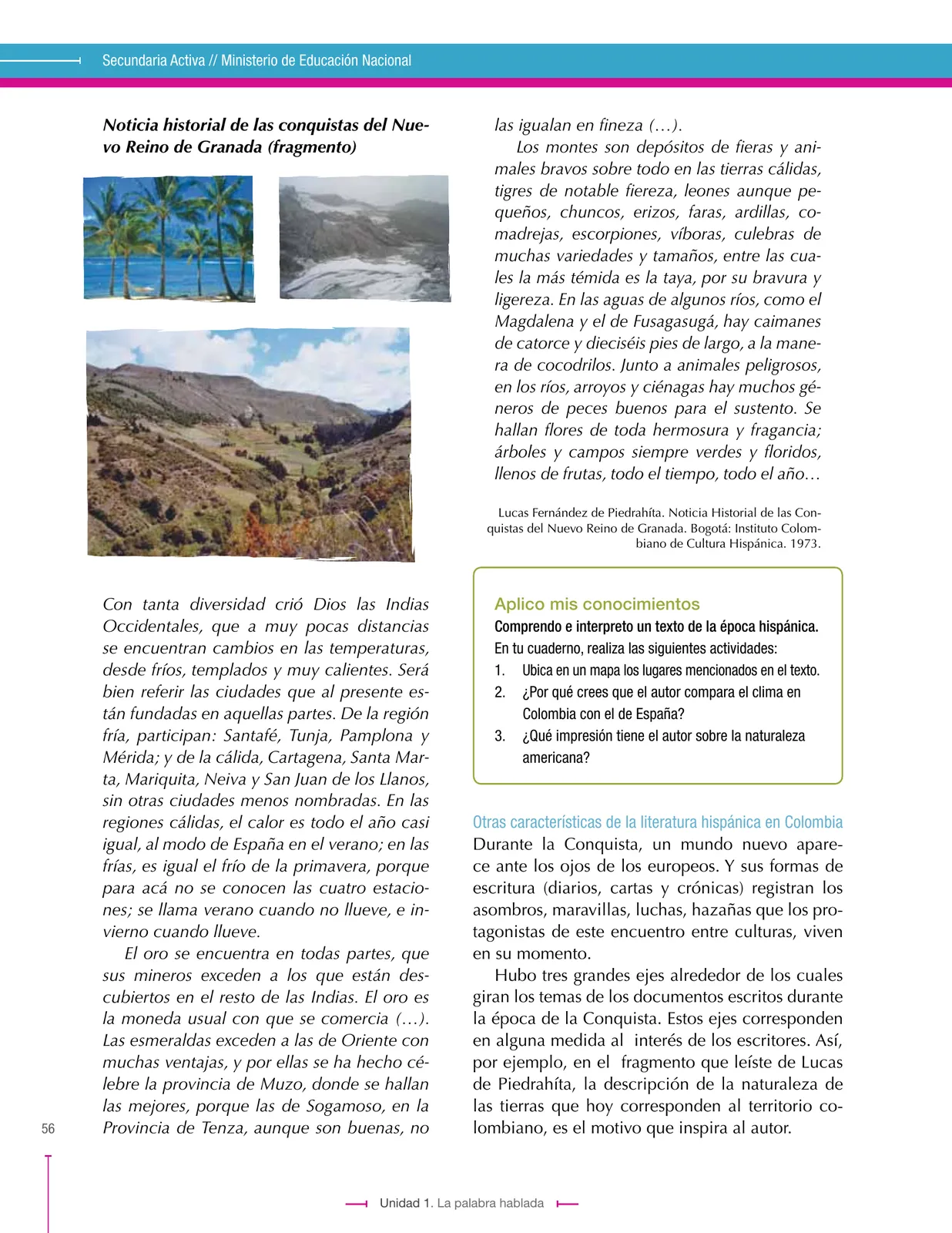 Página 56 de Lenguaje 8° · Secundaria Activa