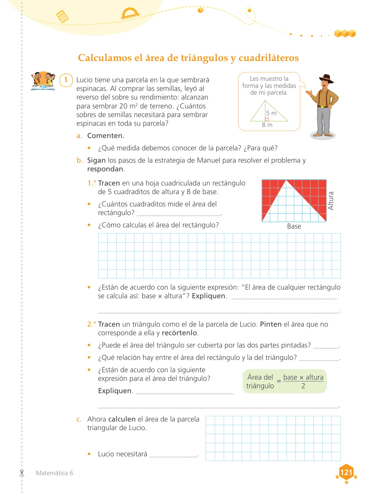 Miniatura página 123 de Matemática 6 : cuaderno de trabajo para sexto grado de Educación Primaria 2019 · 2019