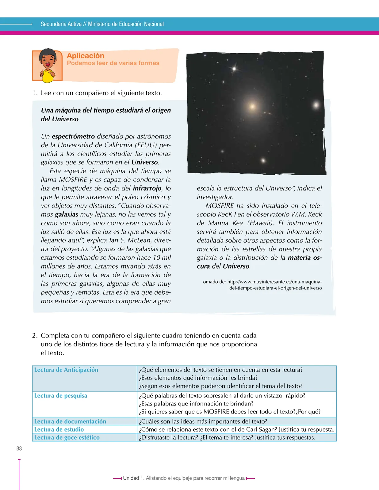 Página 38 de Lenguaje 7° · Secundaria Activa
