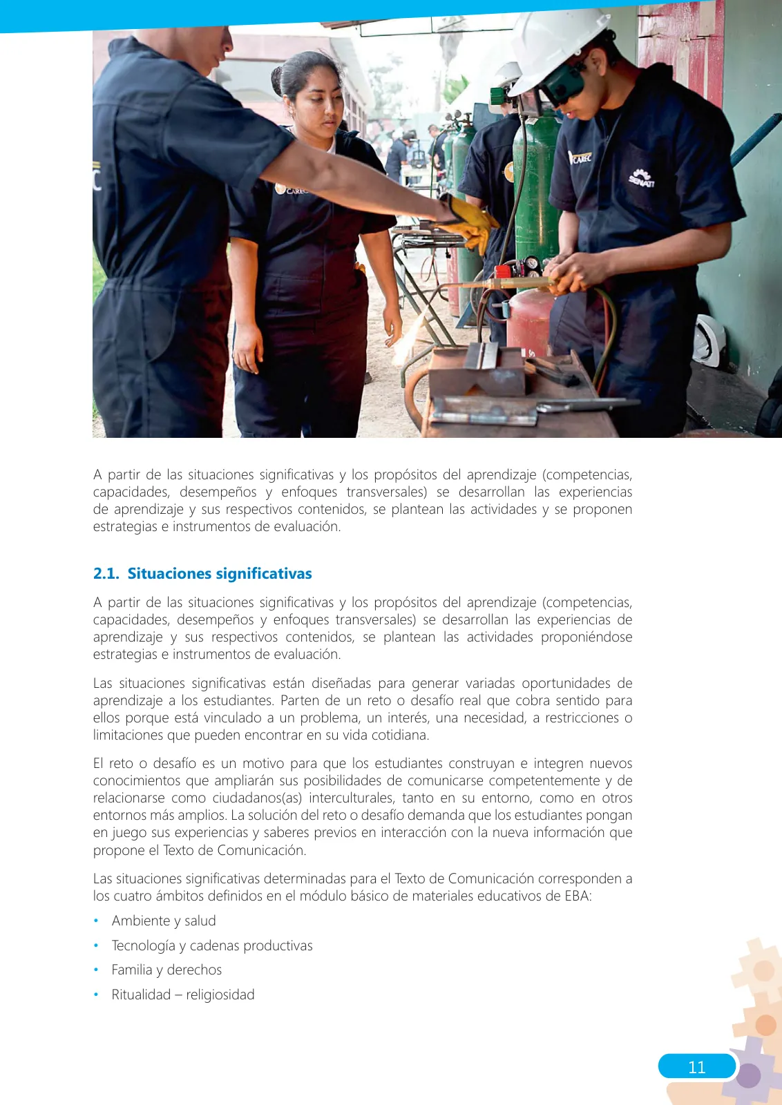 Miniatura página 11 de Guía para el docente sobre el uso del material educativo, Quechua Chanka. Ciclos Inicial e Intermedio, área de Comunicación · 2020