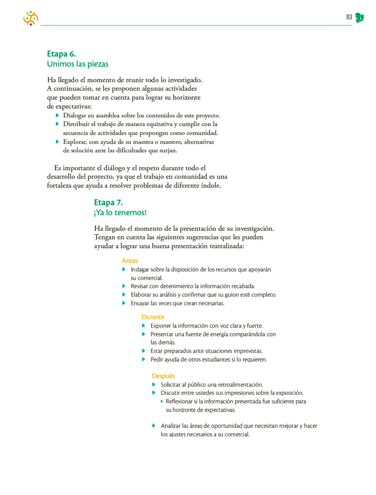Miniatura página 114 de Colección Sk´asolil. Nuestro libro de Proyectos.  Tomo II.  Libro de Educación Telesecundaria Grado 2°  Ciclo Escolar 2025 - 2026