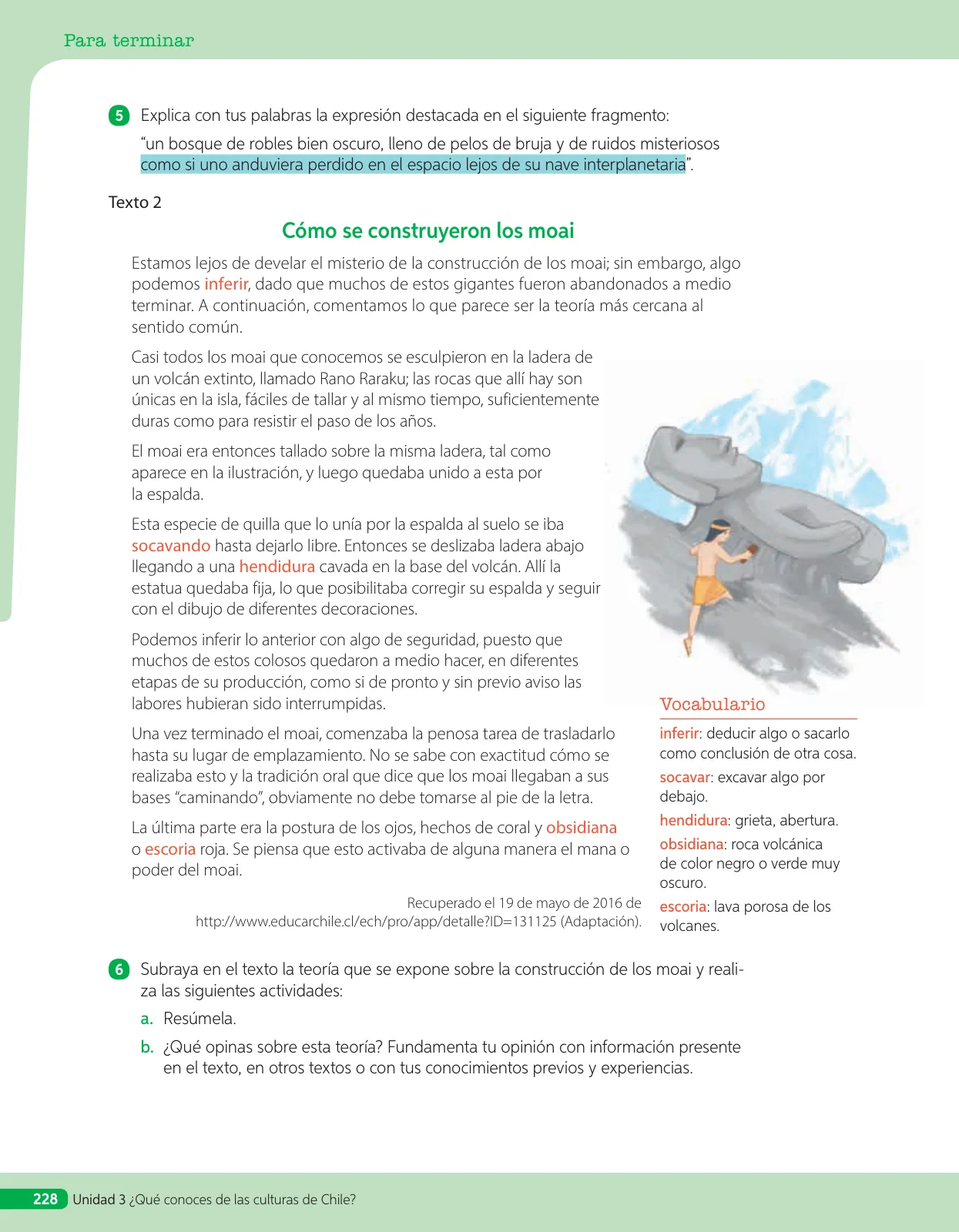 Página 135 de Lenguaje y Comunicación – Quinto Básico | Texto del Estudiante MINEDUC – Descargar PDF · 2024