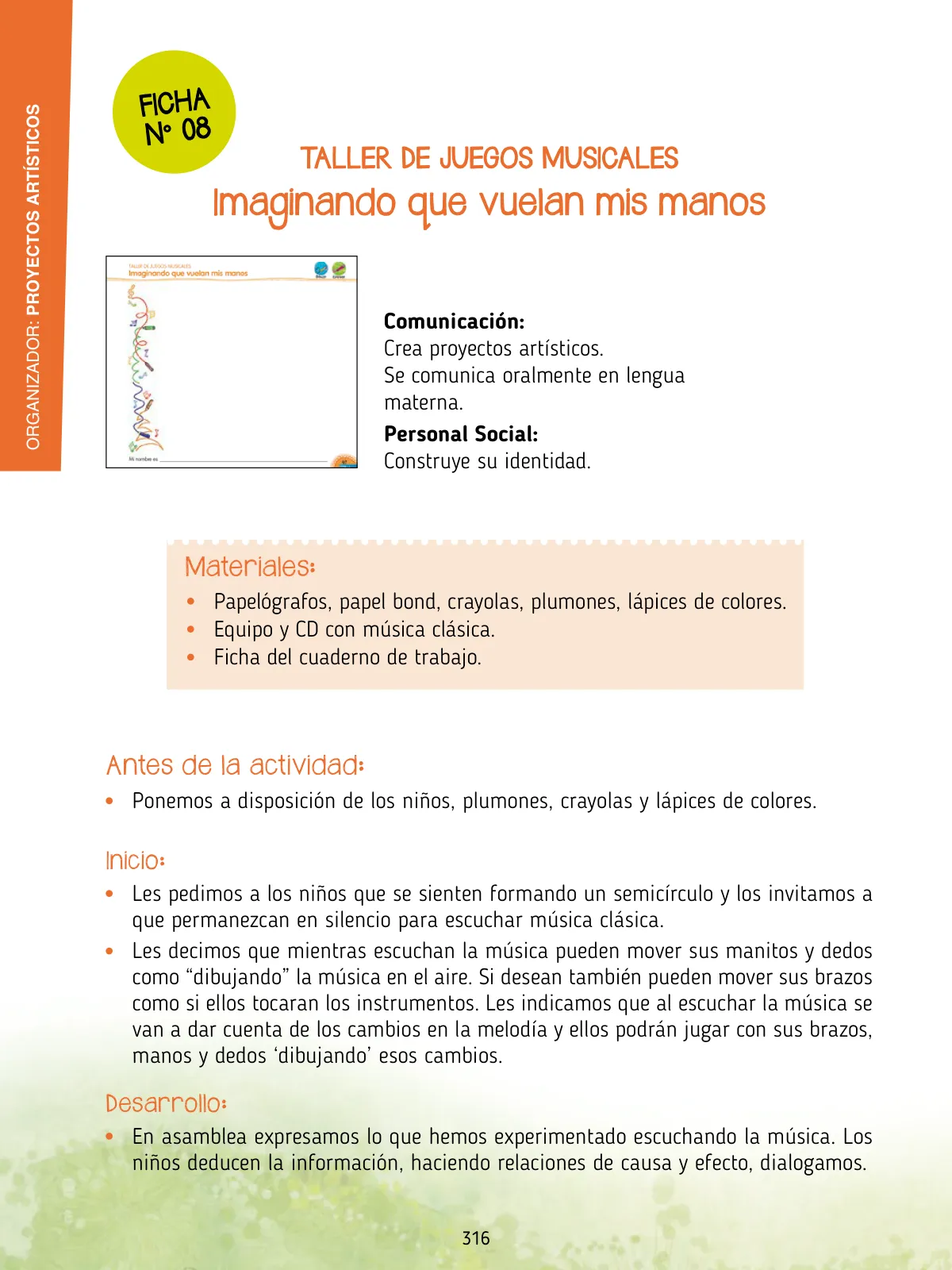 Miniatura página 318 de Agenda pedagógica 2017-2018 para docentes de II Ciclo de Instituciones de nivel de Educación Inicial · 2017
